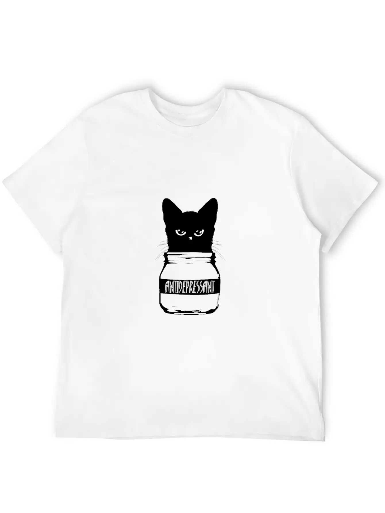 Cat Anti-Depressant Unisex Casual T-Shirt – Clean Design For Daily Comfort