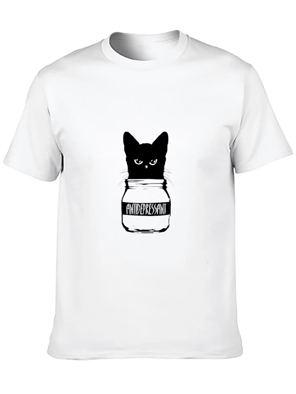 Cat Anti-Depressant Unisex Casual T-Shirt – Clean Design For Daily Comfort
