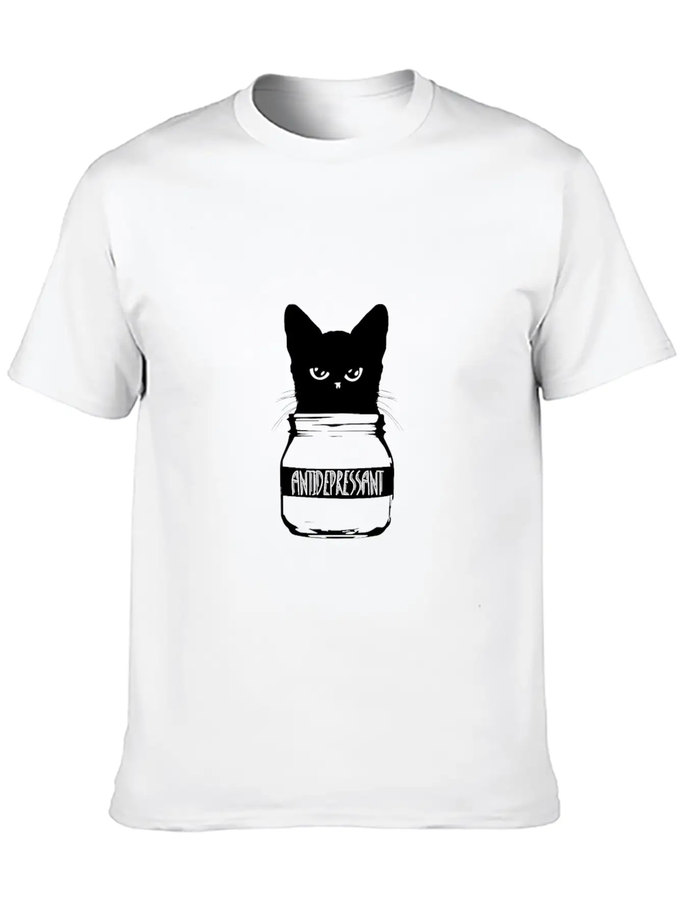 Cat Anti-Depressant Unisex Casual T-Shirt – Clean Design For Daily Comfort