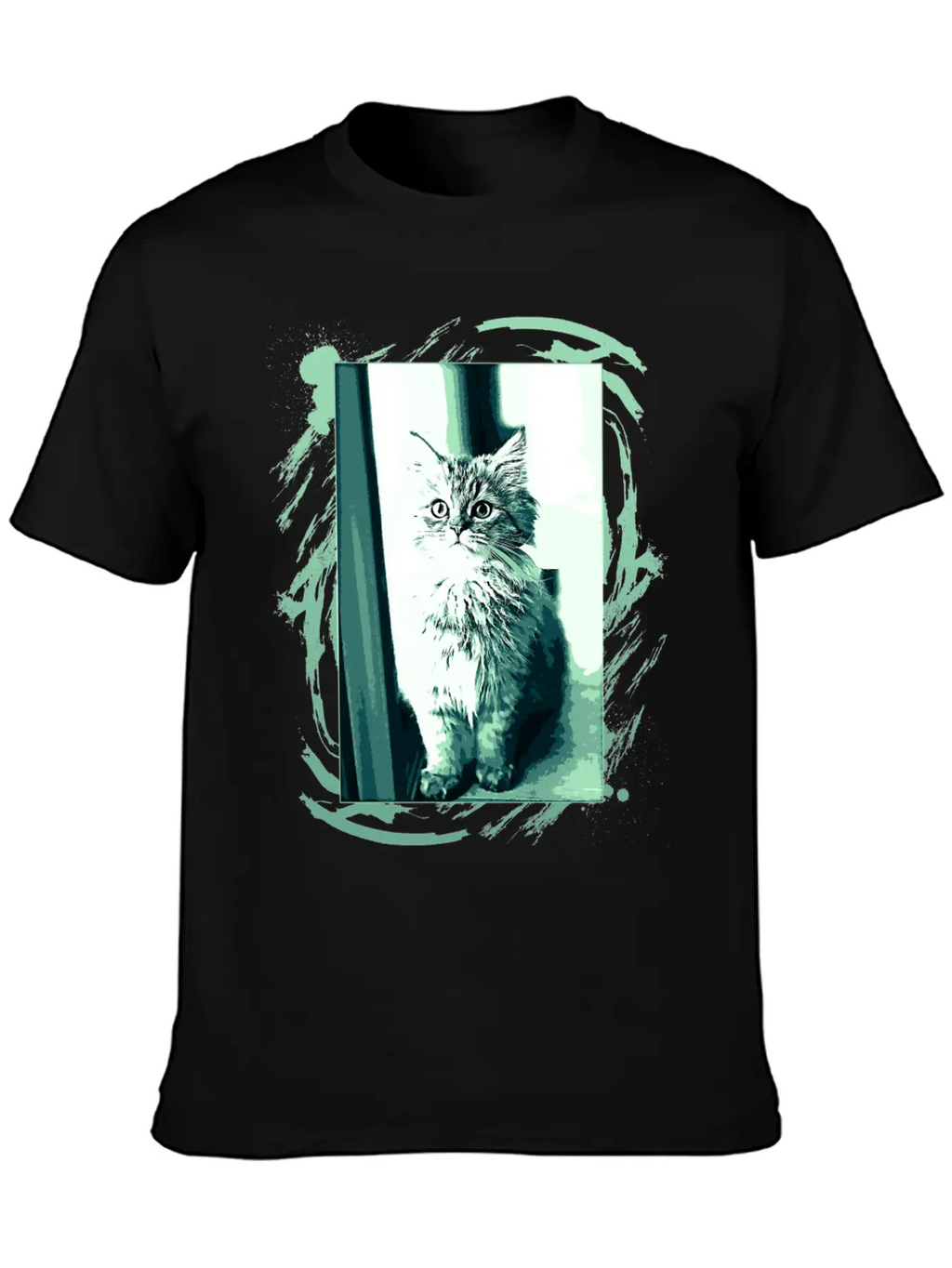 Cat Drawing Essential Cotton Tee For Daily Outfits – Unisex Style