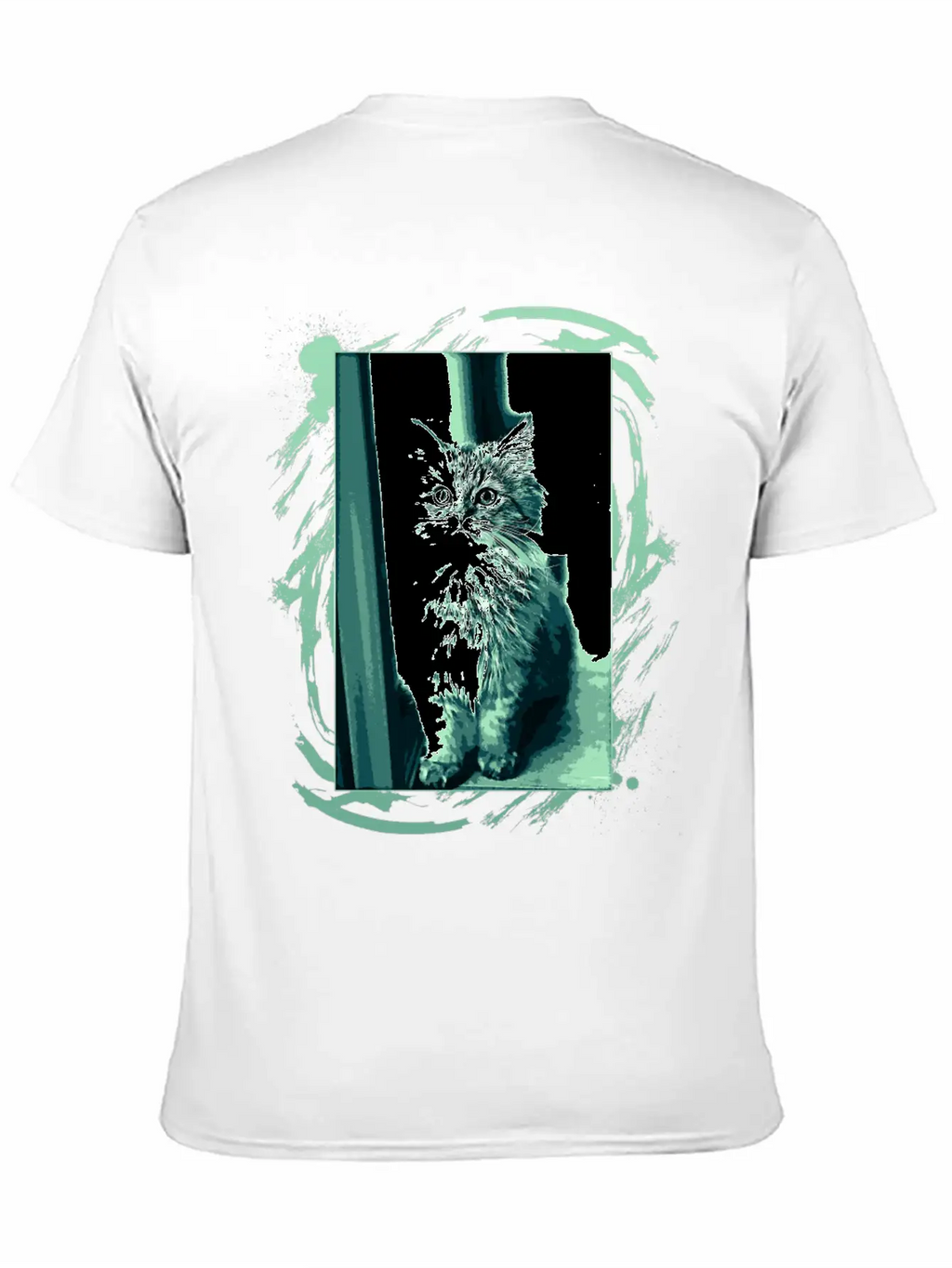 Cat Drawing Essential Cotton Tee For Daily Outfits – Unisex Style