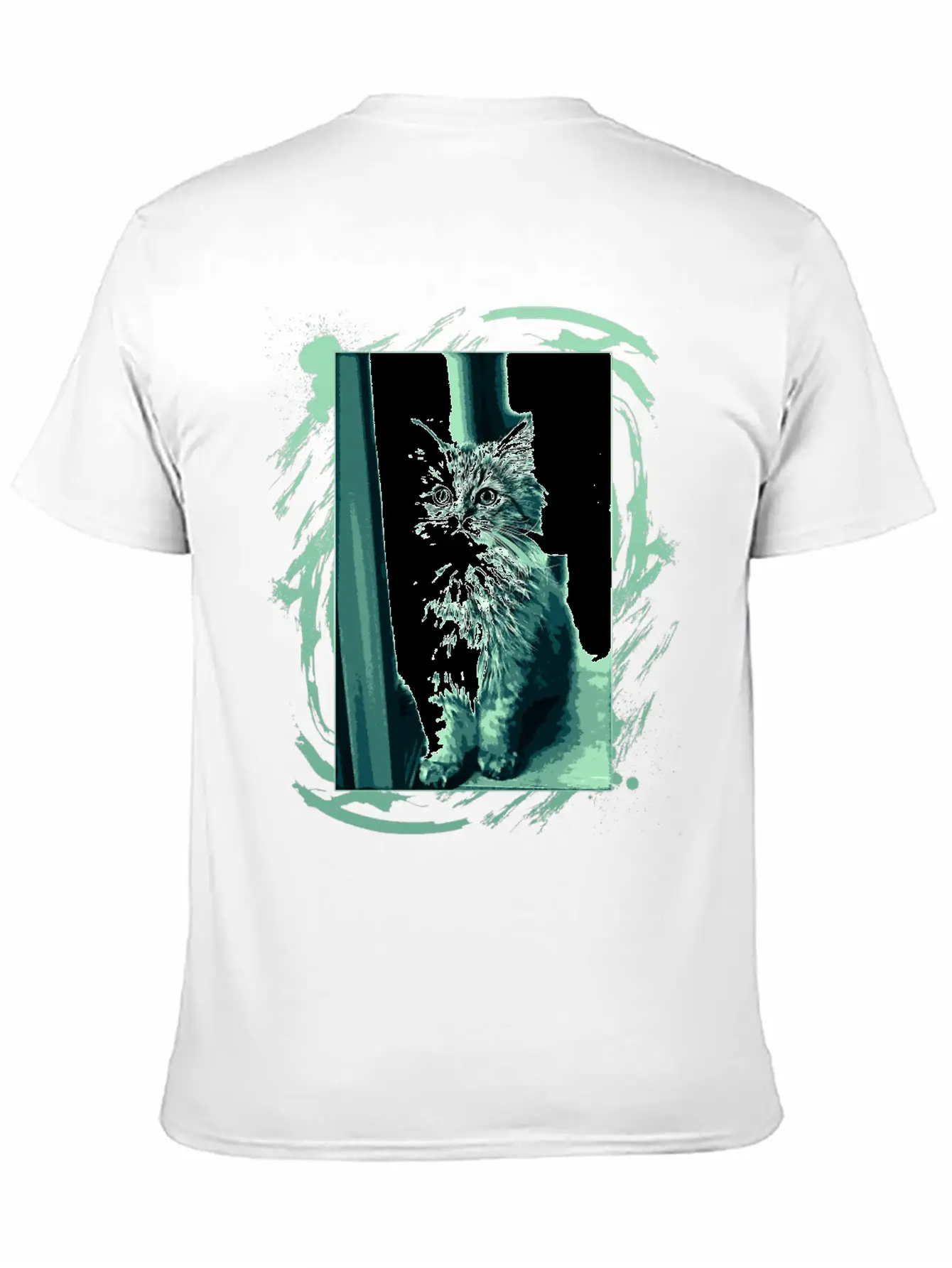 Cat Drawing Essential Cotton Tee For Daily Outfits – Unisex Style