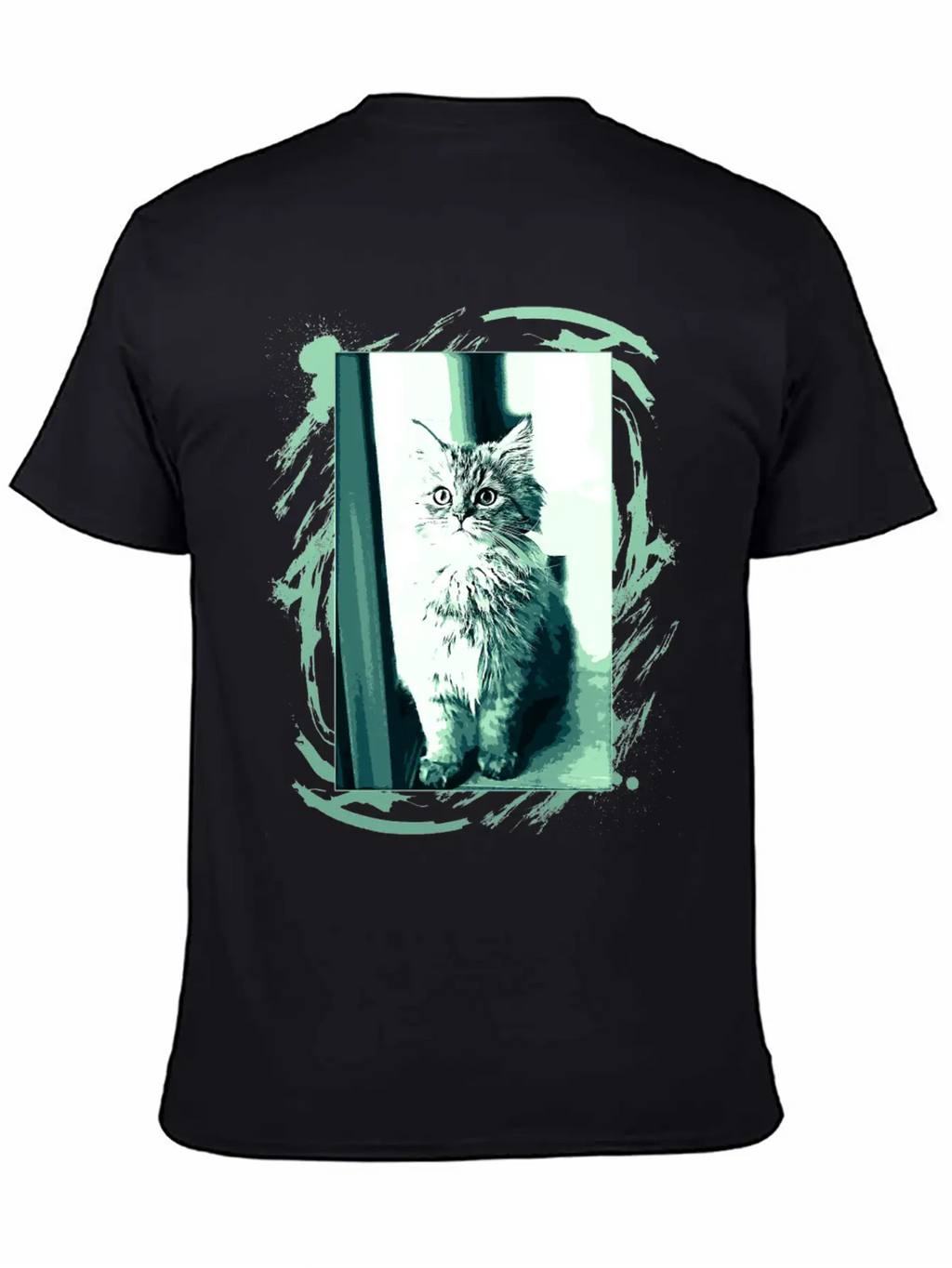 Cat Drawing Essential Cotton Tee For Daily Outfits – Unisex Style