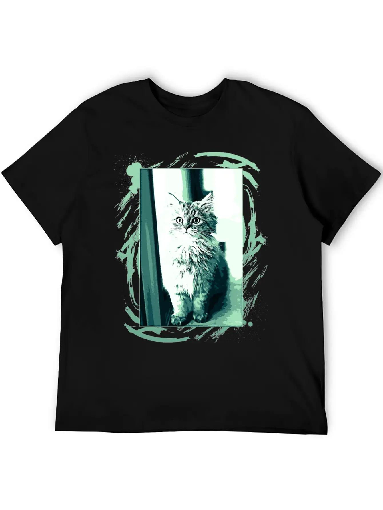 Cat Drawing Essential Cotton Tee For Daily Outfits – Unisex Style