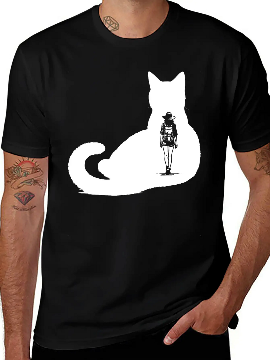 Cat Girl Unisex Short Sleeve Soft Cotton T-Shirt – Casual Everyday Wear
