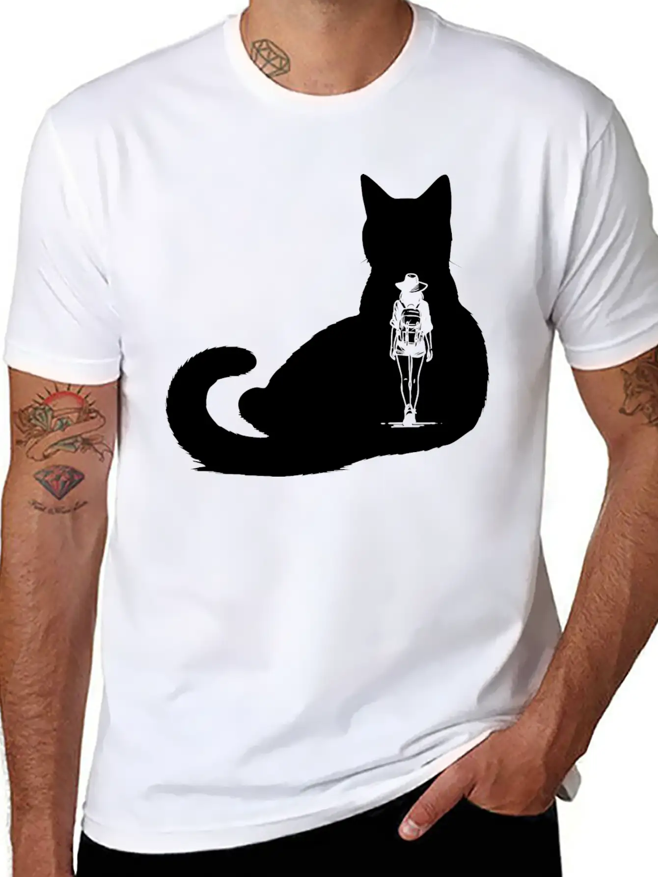 Cat Girl Unisex Short Sleeve Soft Cotton T-Shirt – Casual Everyday Wear