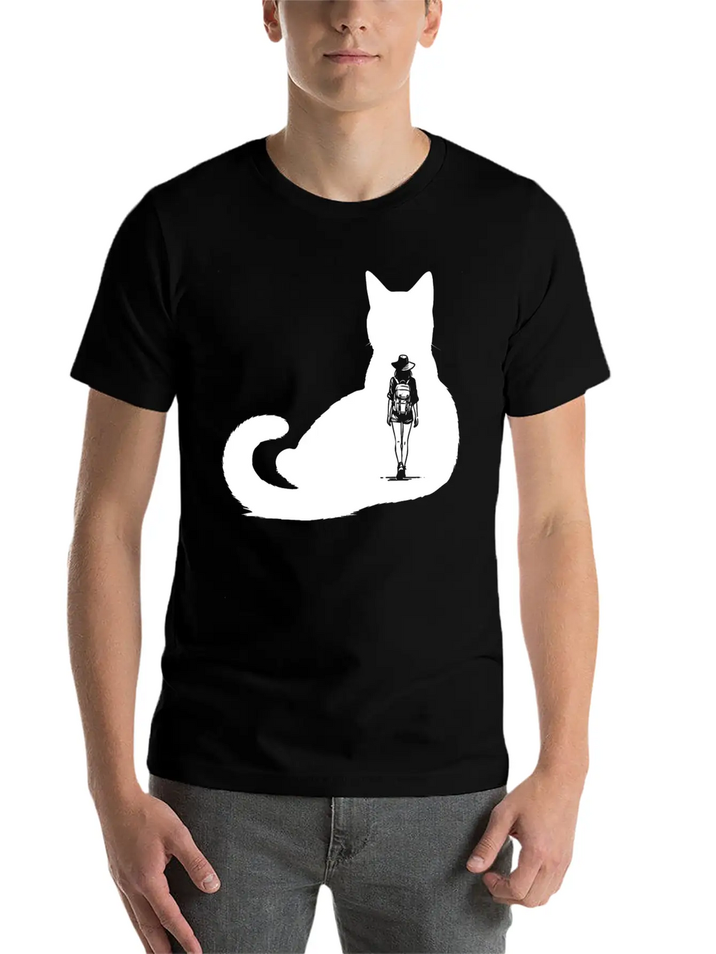 Cat Girl Unisex Short Sleeve Soft Cotton T-Shirt – Casual Everyday Wear