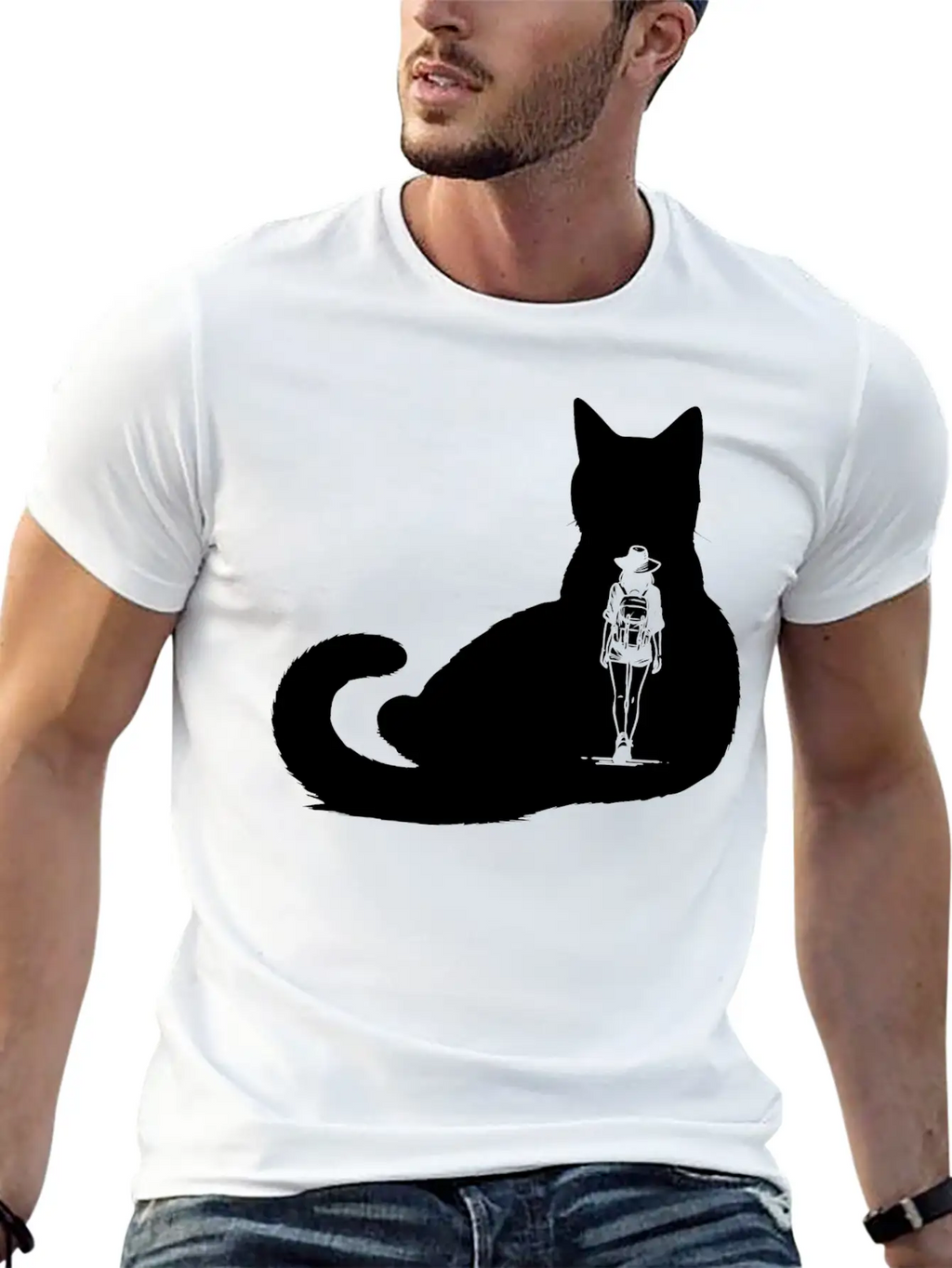 Cat Girl Unisex Short Sleeve Soft Cotton T-Shirt – Casual Everyday Wear