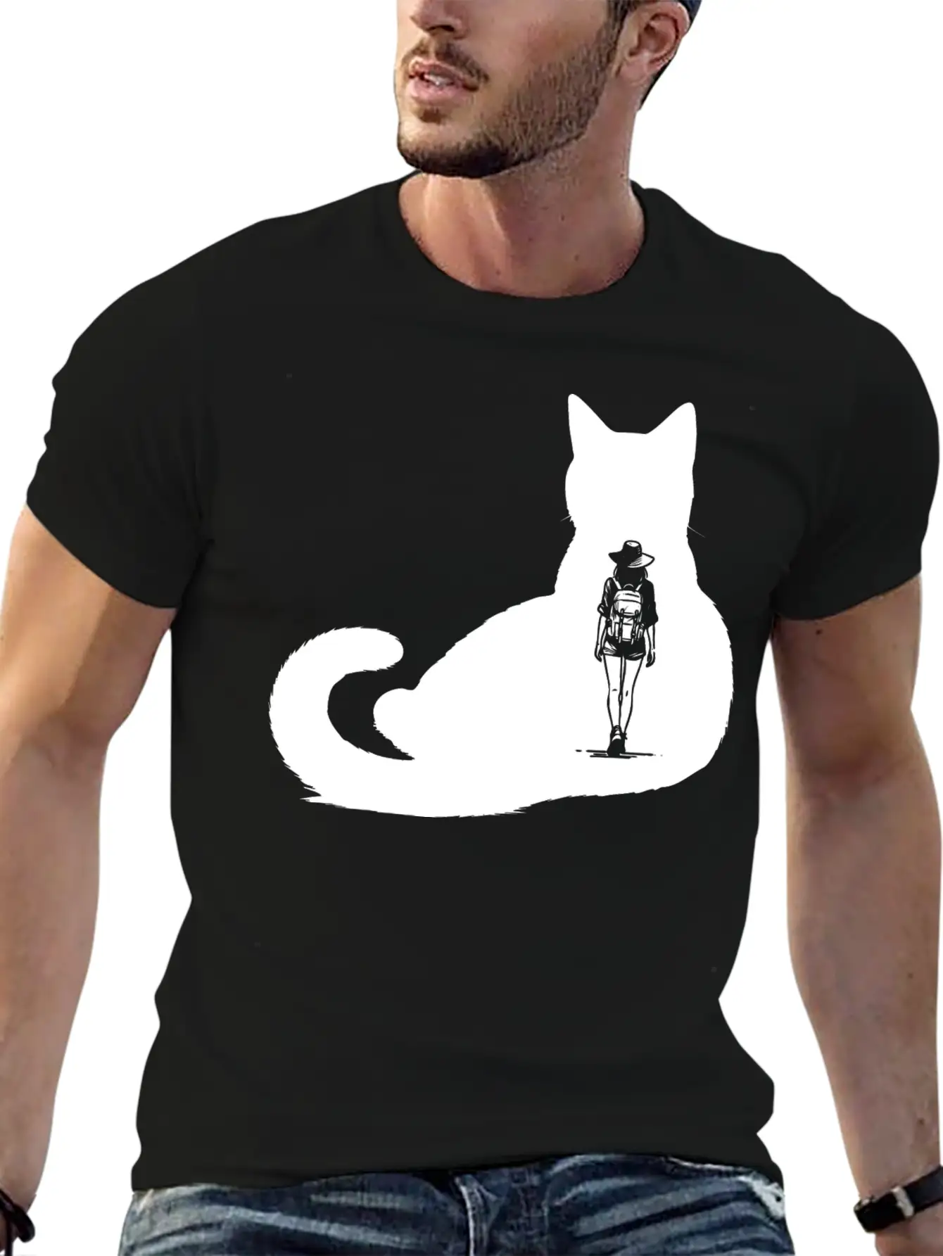 Cat Girl Unisex Short Sleeve Soft Cotton T-Shirt – Casual Everyday Wear
