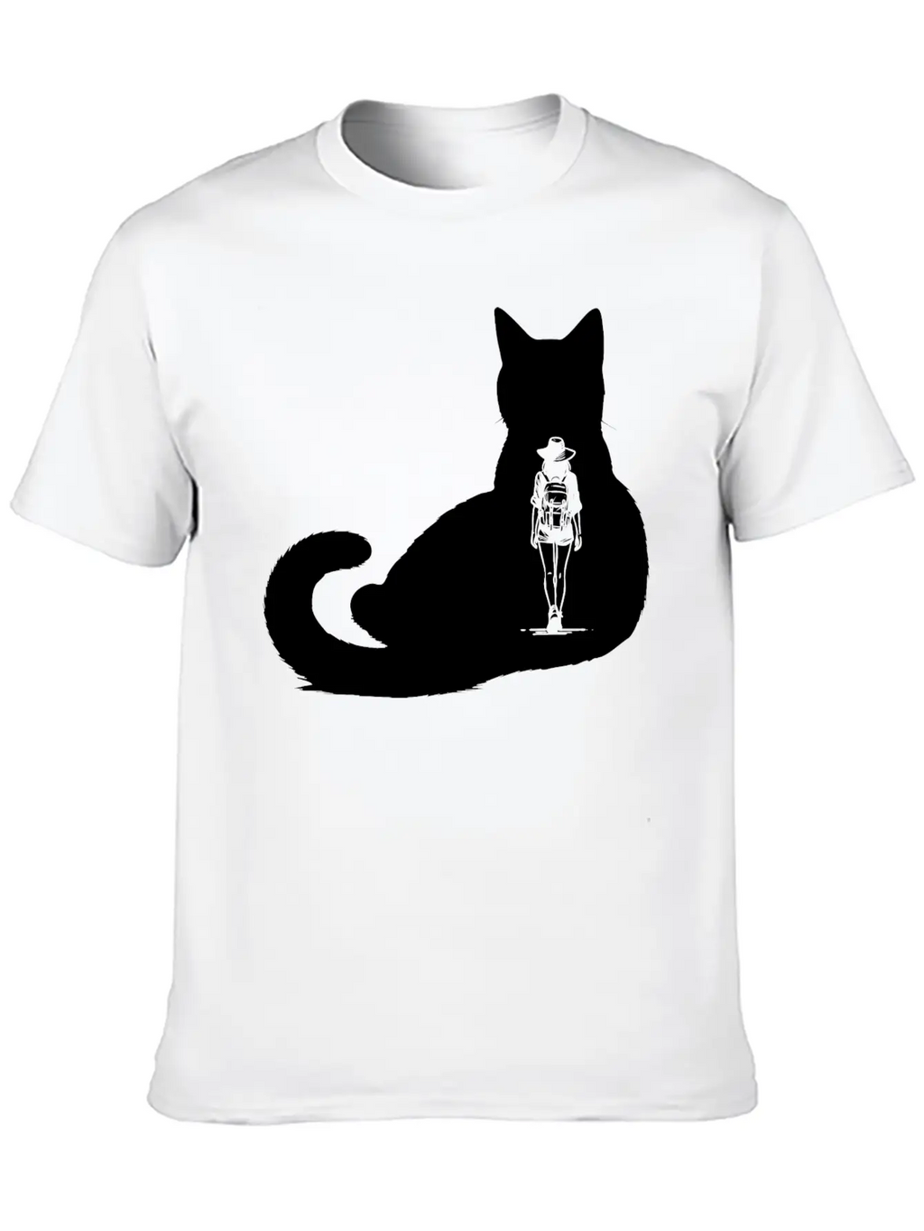 Cat Girl Unisex Short Sleeve Soft Cotton T-Shirt – Casual Everyday Wear