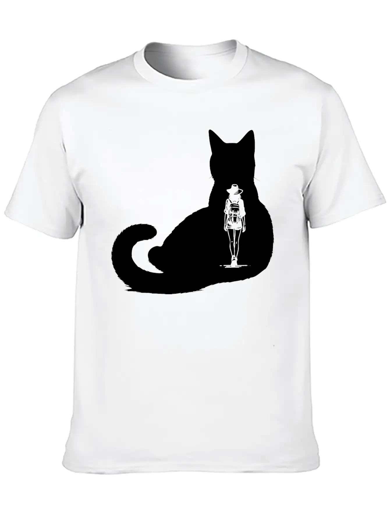 Cat Girl Unisex Short Sleeve Soft Cotton T-Shirt – Casual Everyday Wear