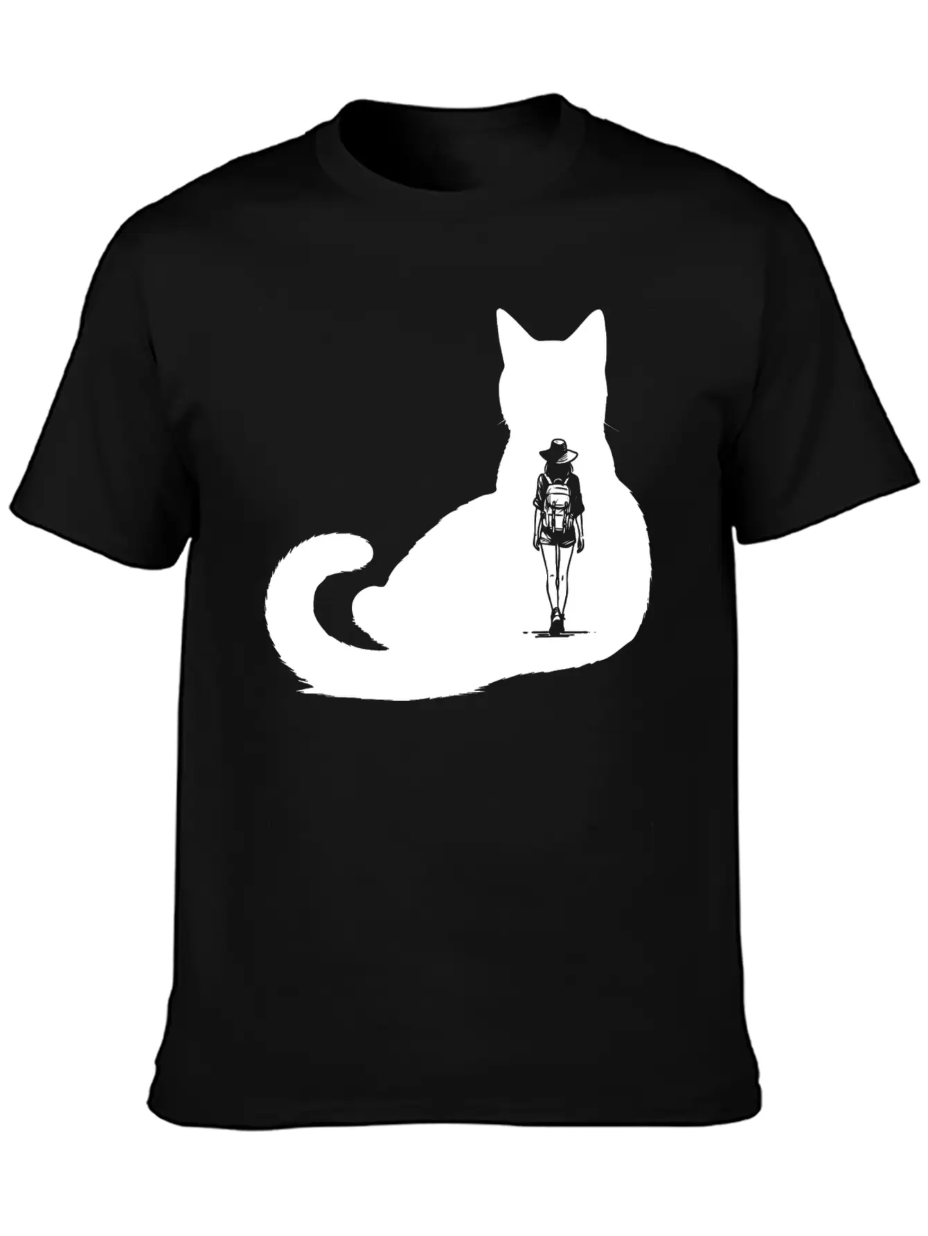 Cat Girl Unisex Short Sleeve Soft Cotton T-Shirt – Casual Everyday Wear