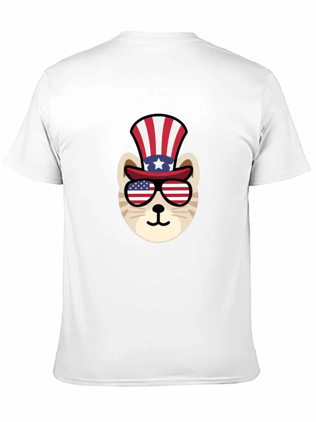 Cat Happy 4th Of July Breathable Soft Cotton T-Shirt – Timeless Casual Look