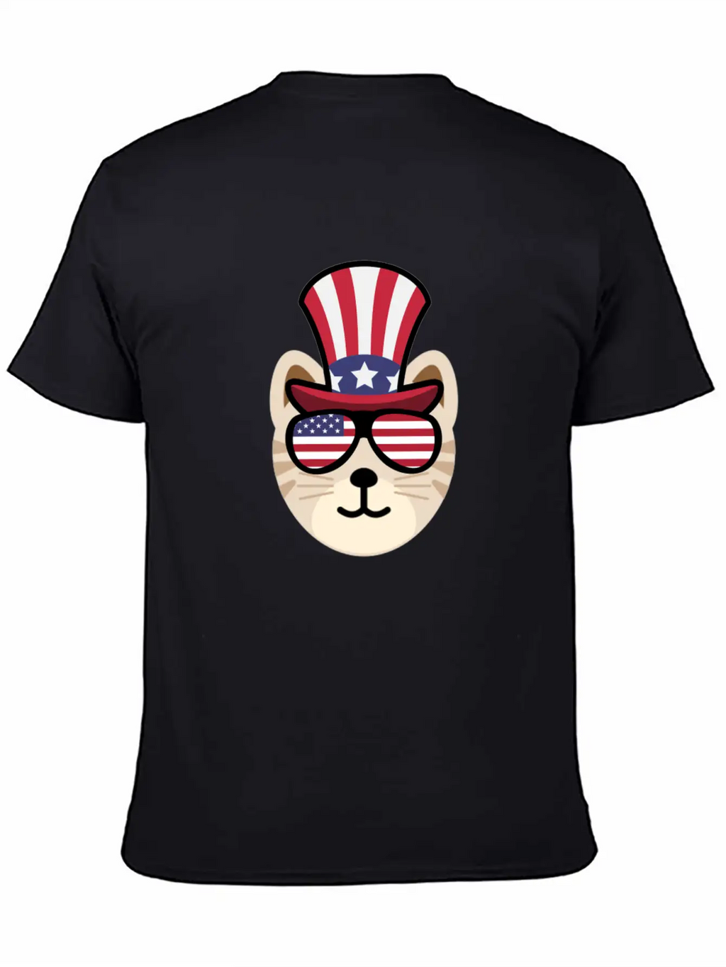 Cat Happy 4th Of July Breathable Soft Cotton T-Shirt – Timeless Casual Look