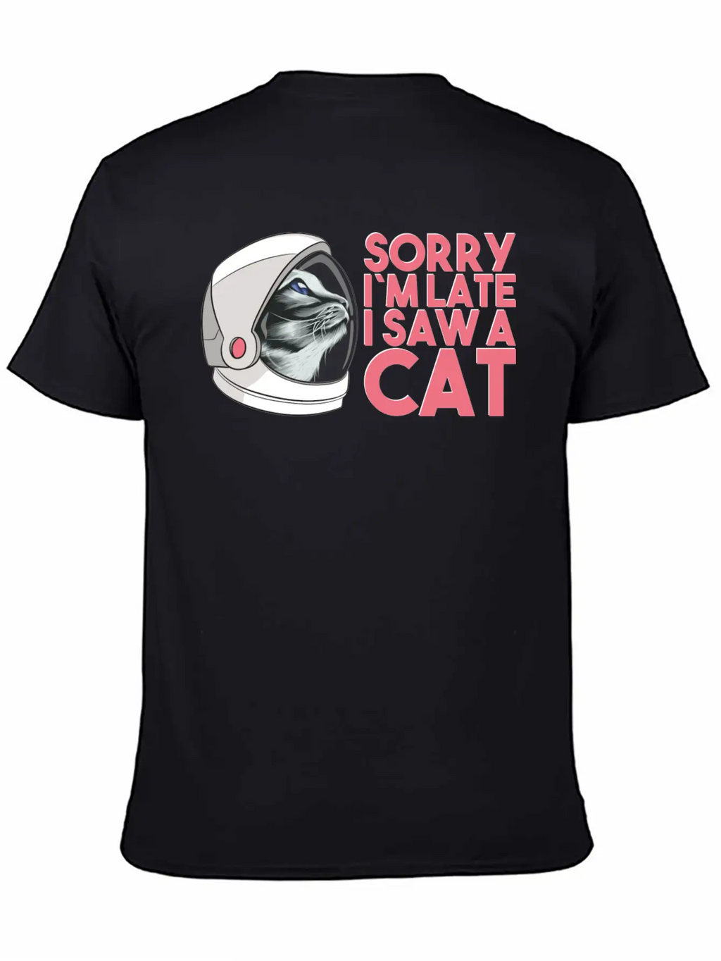 Cat In The Galaxy Like A Astronaut Breathable Soft Cotton T-Shirt – Timeless Casual Look