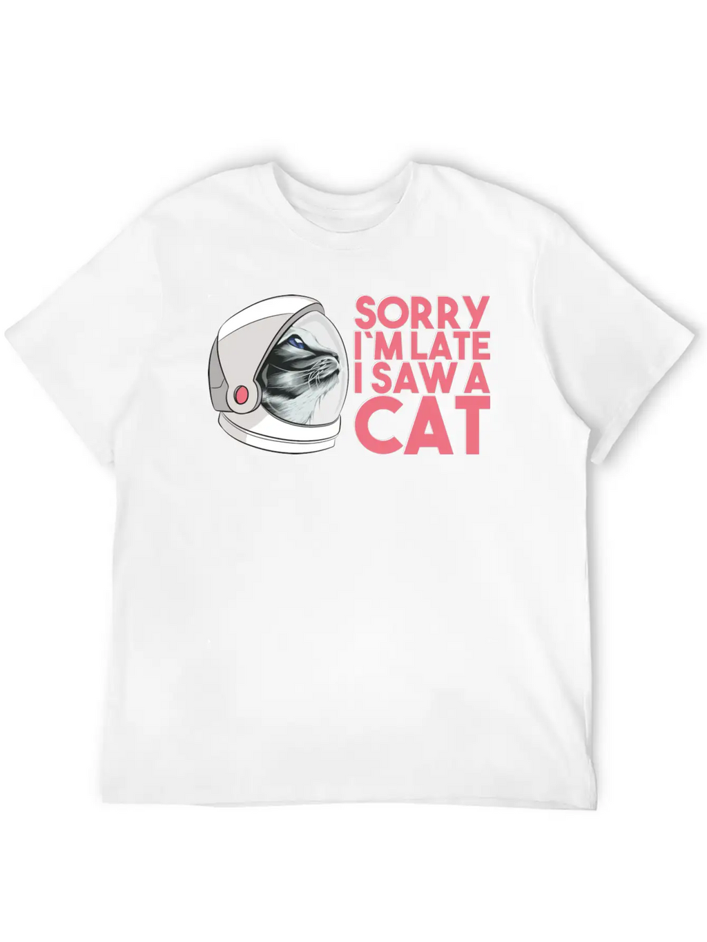 Cat In The Galaxy Like A Astronaut Breathable Soft Cotton T-Shirt – Timeless Casual Look