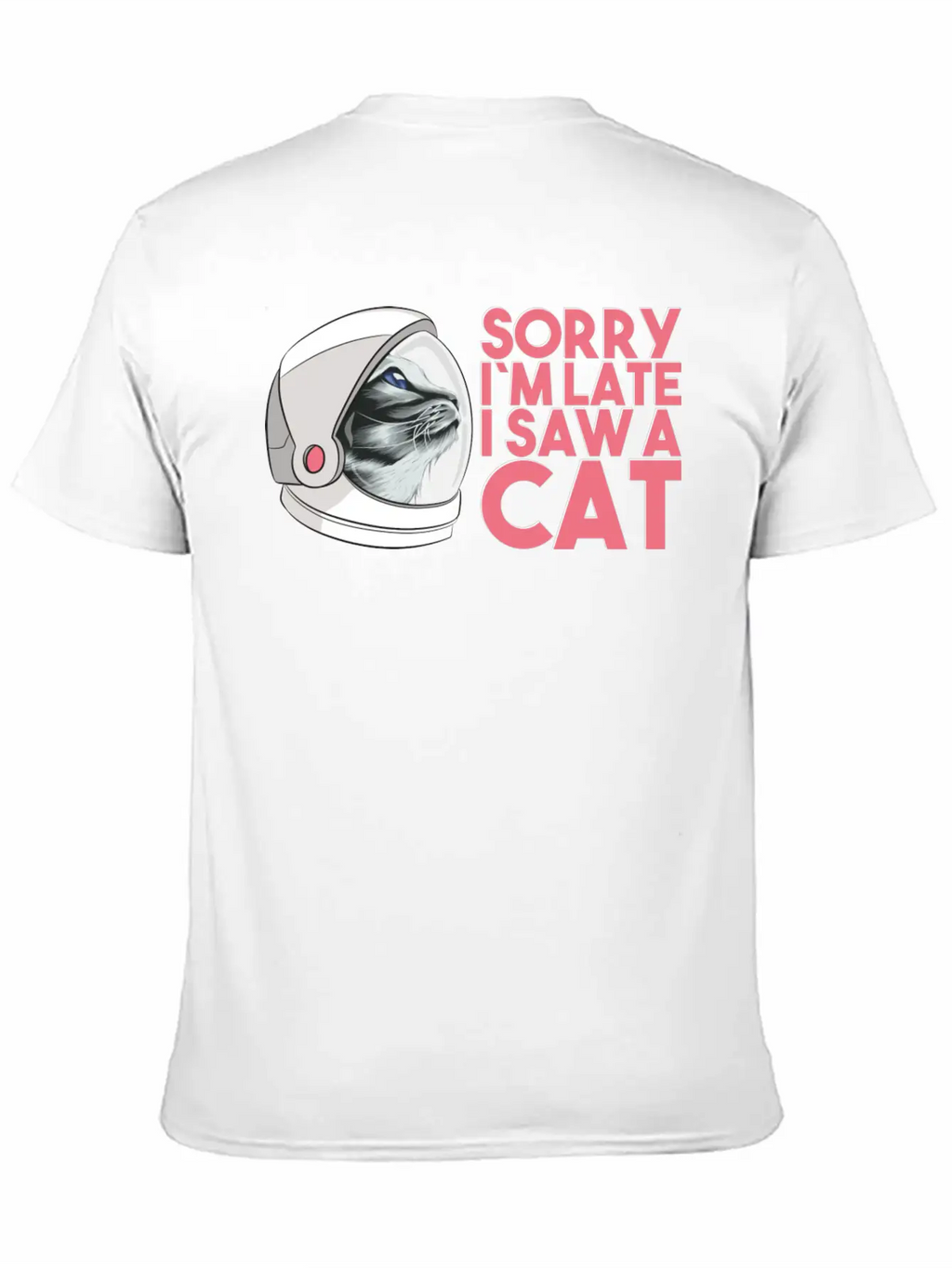 Cat In The Galaxy Like A Astronaut Breathable Soft Cotton T-Shirt – Timeless Casual Look