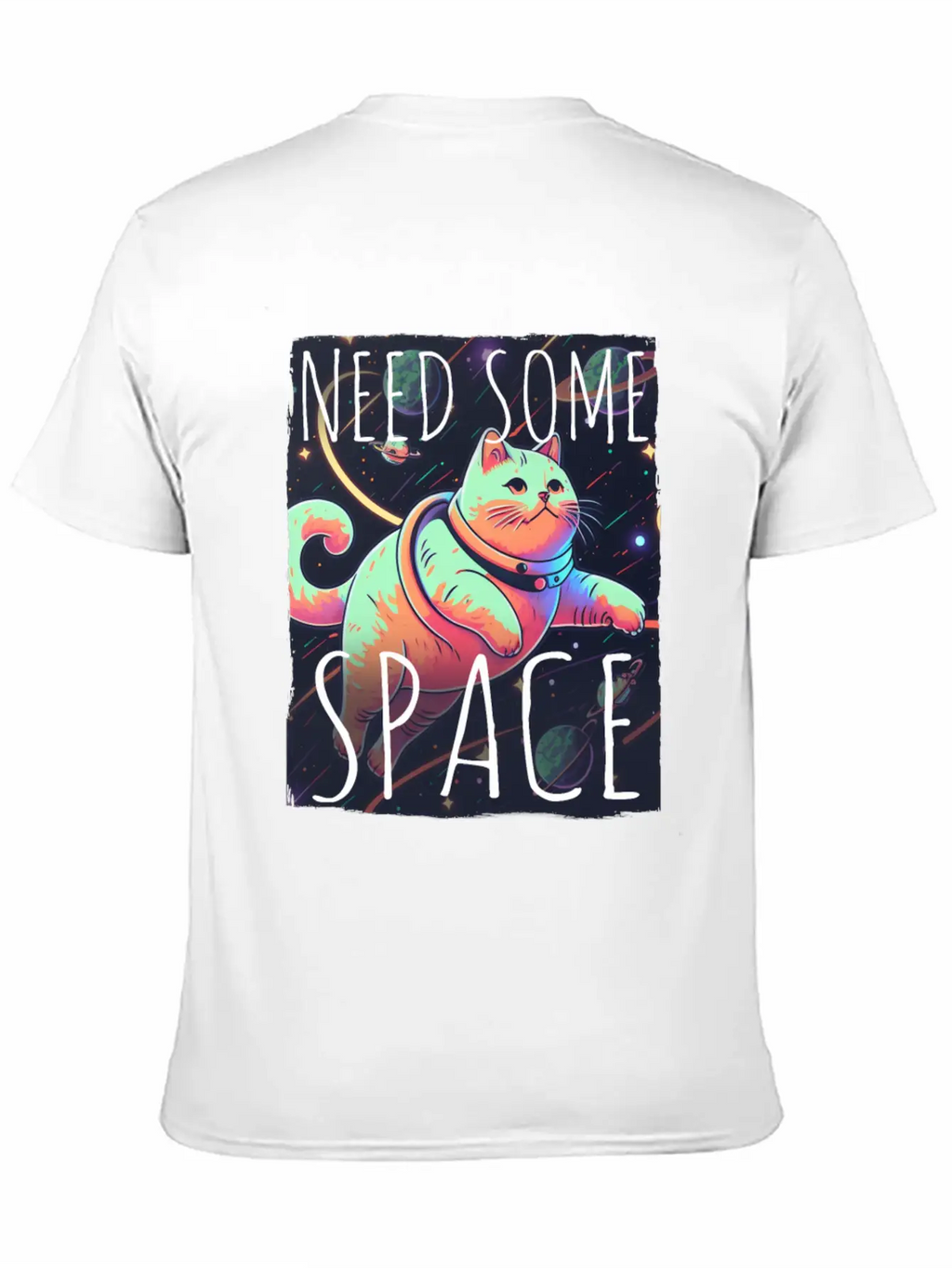 Cat Kitten Space Outer Space Atmosphere Universe Classic Fit Graphic Tee For Daily Comfort – Unisex Cotton Shirt