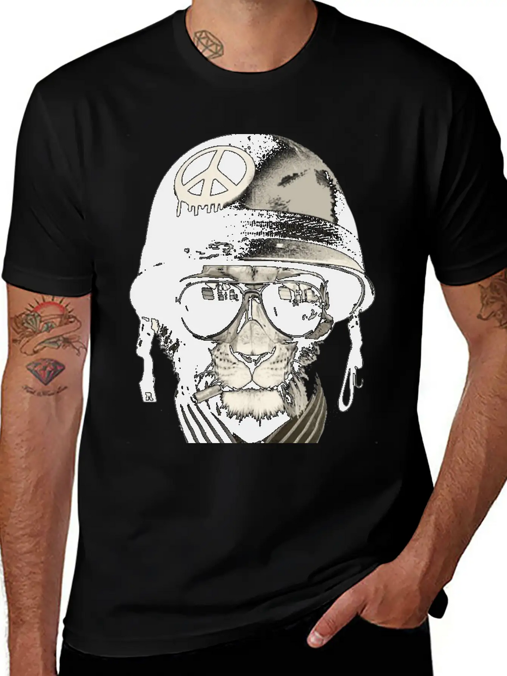 Cat Man - Soldier Casual Graphic T-Shirt – Simple And Comfortable Daily Wear
