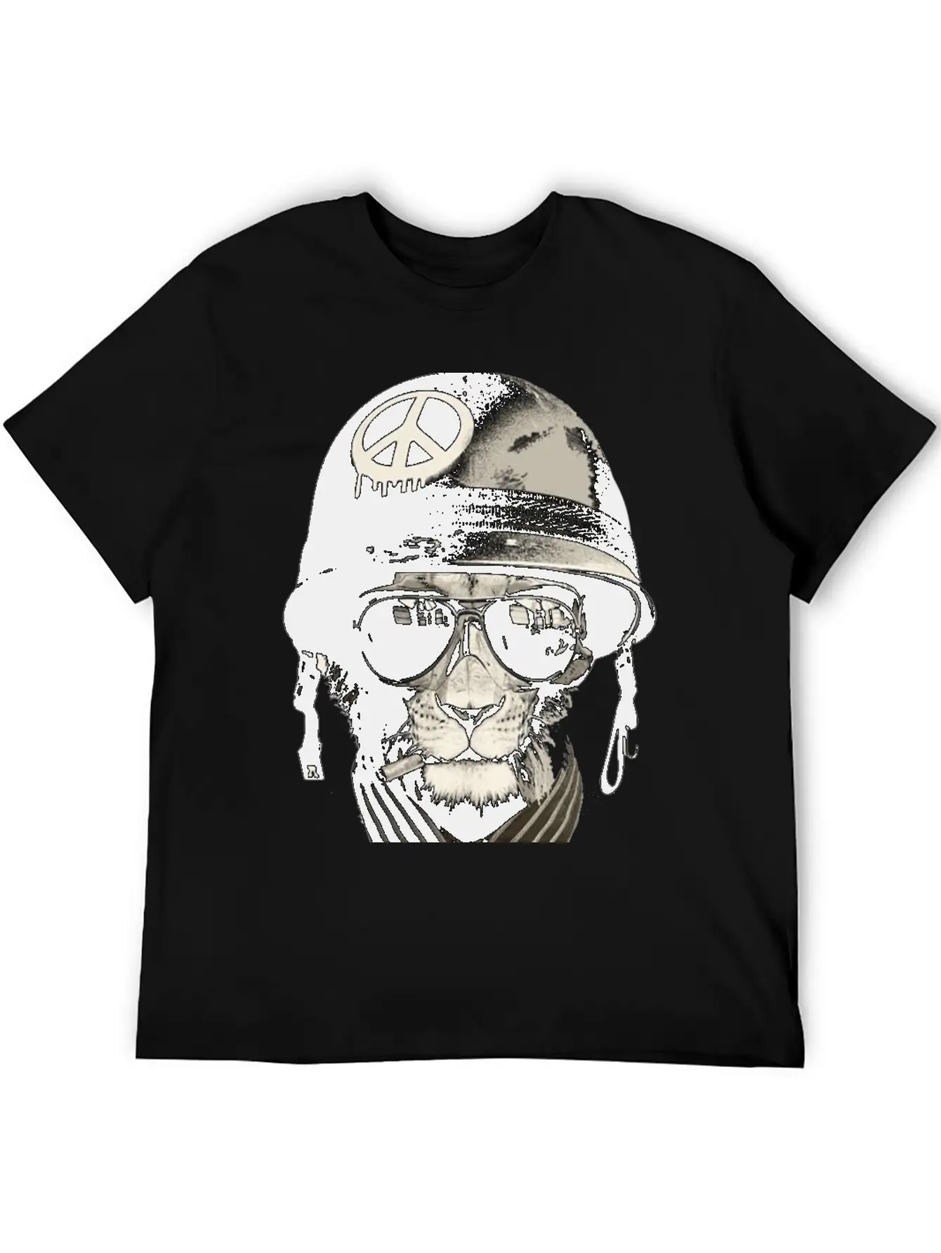Cat Man - Soldier Casual Graphic T-Shirt – Simple And Comfortable Daily Wear