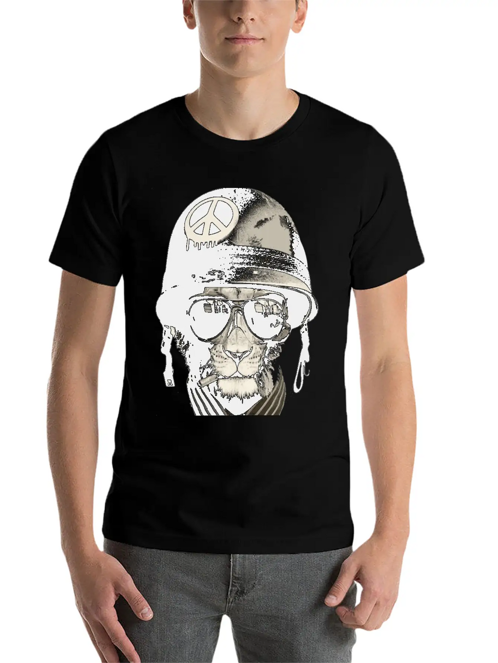 Cat Man - Soldier Casual Graphic T-Shirt – Simple And Comfortable Daily Wear