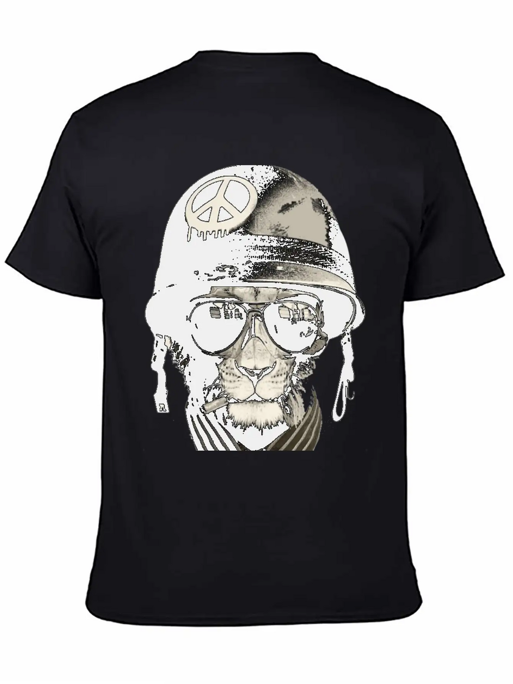 Cat Man - Soldier Casual Graphic T-Shirt – Simple And Comfortable Daily Wear