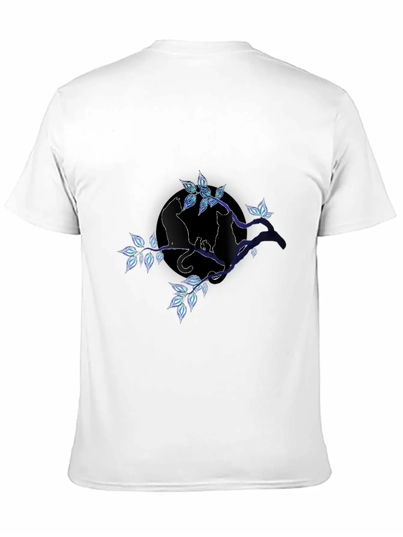 Cat Mices Full Moon Unisex Casual T-Shirt – Clean Design For Daily Comfort
