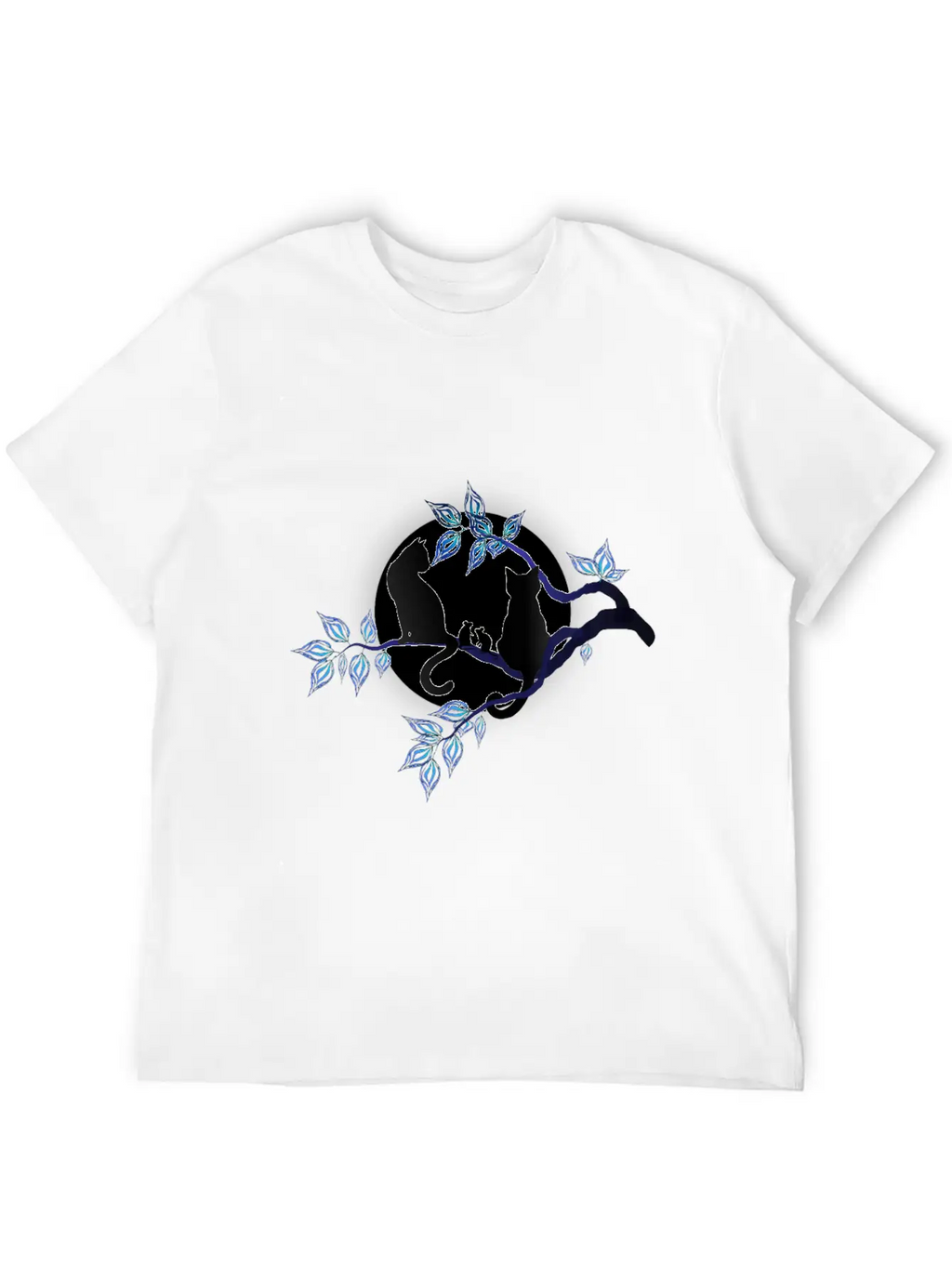 Cat Mices Full Moon Unisex Casual T-Shirt – Clean Design For Daily Comfort
