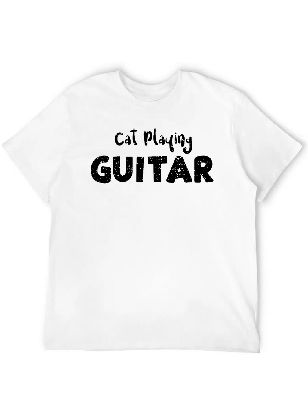 Cat Playing Guitar - Guitar Unisex Casual T-Shirt – Clean Design For Daily Comfort