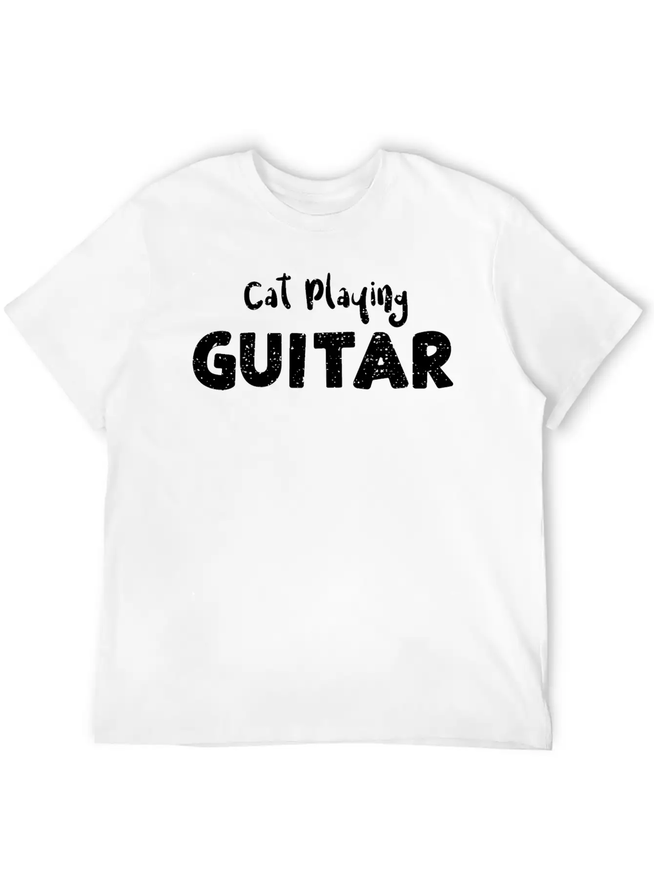 Cat Playing Guitar - Guitar Unisex Casual T-Shirt – Clean Design For Daily Comfort