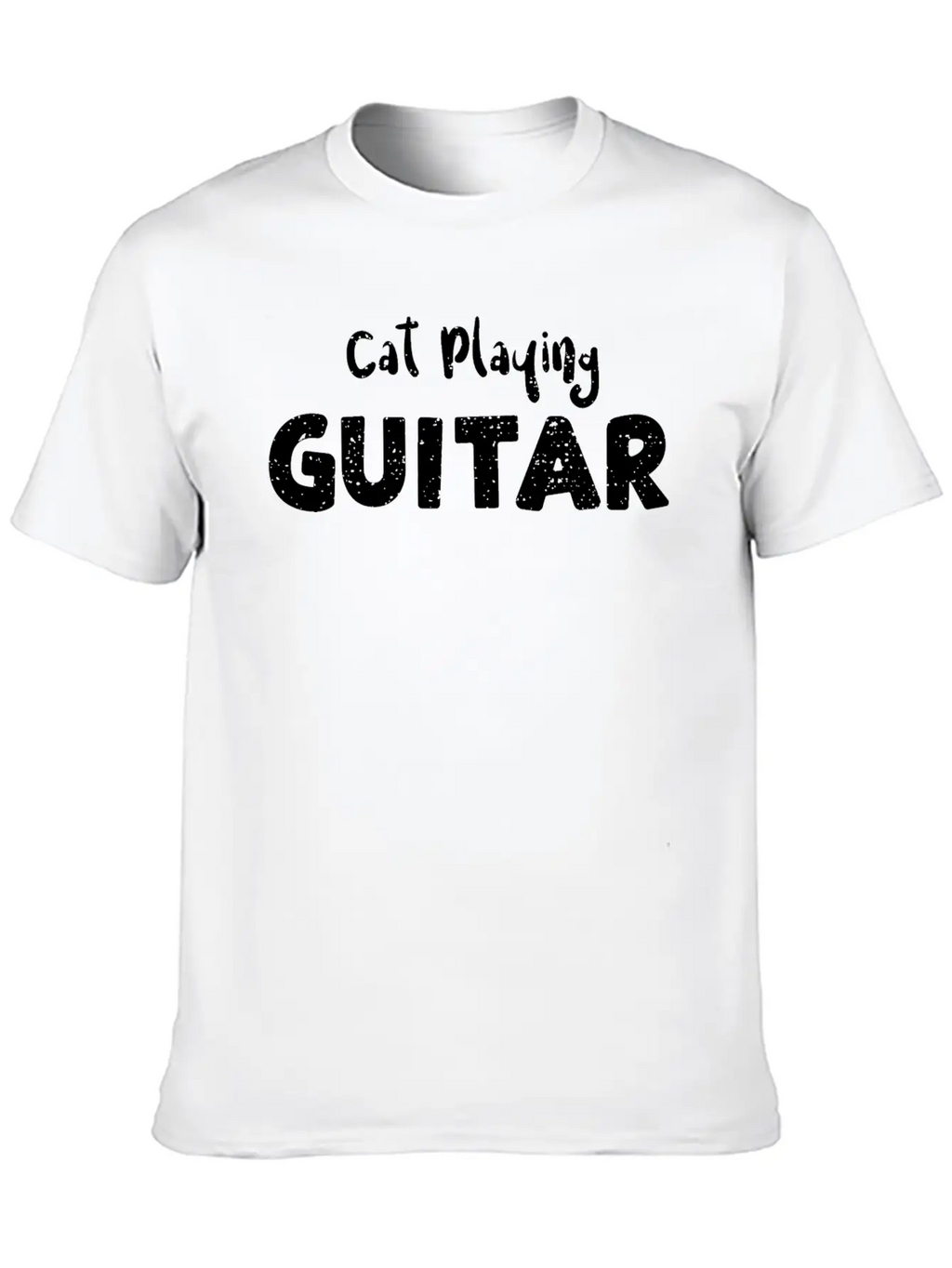 Cat Playing Guitar - Guitar Unisex Casual T-Shirt – Clean Design For Daily Comfort