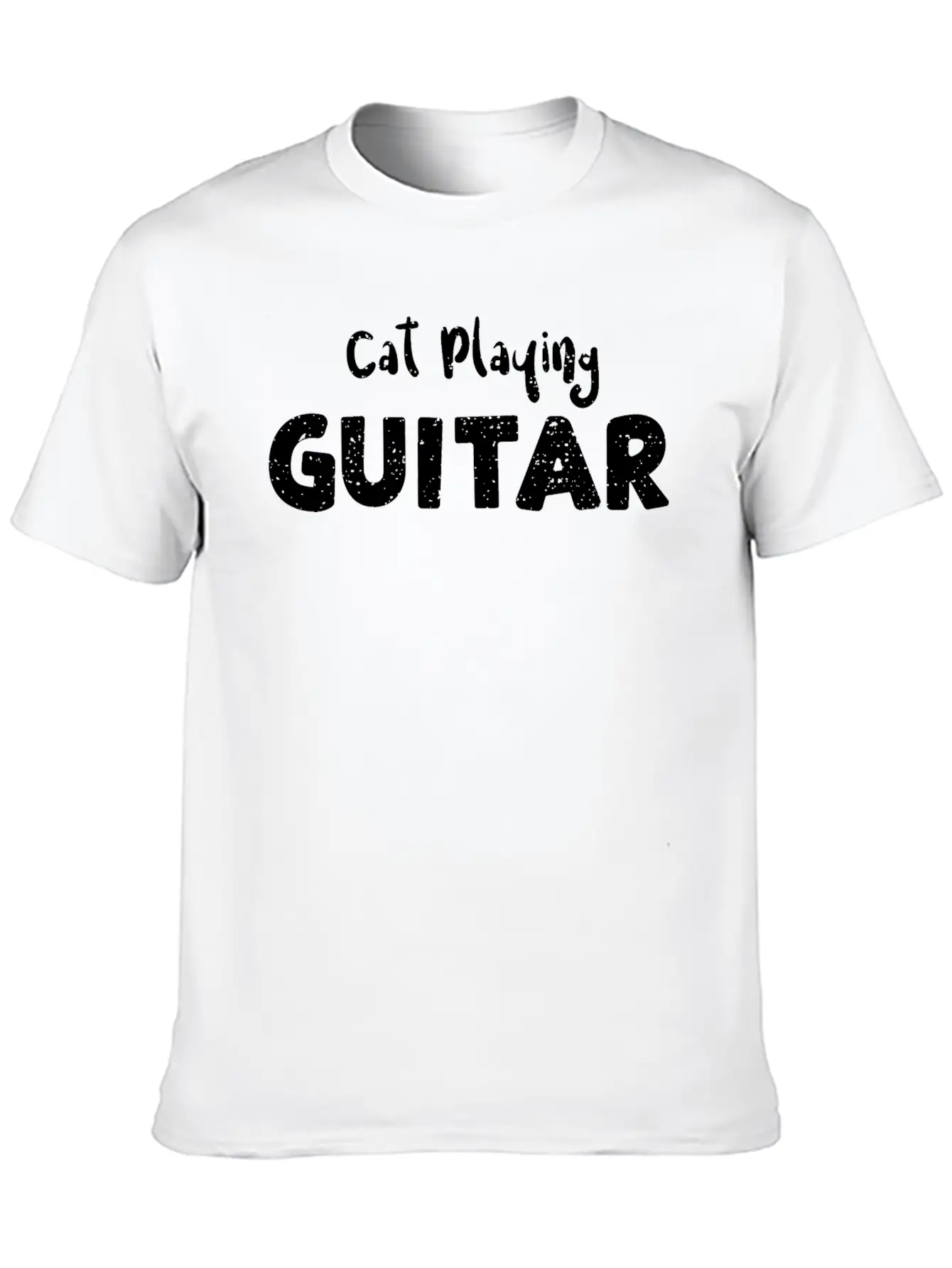 Cat Playing Guitar - Guitar Unisex Casual T-Shirt – Clean Design For Daily Comfort