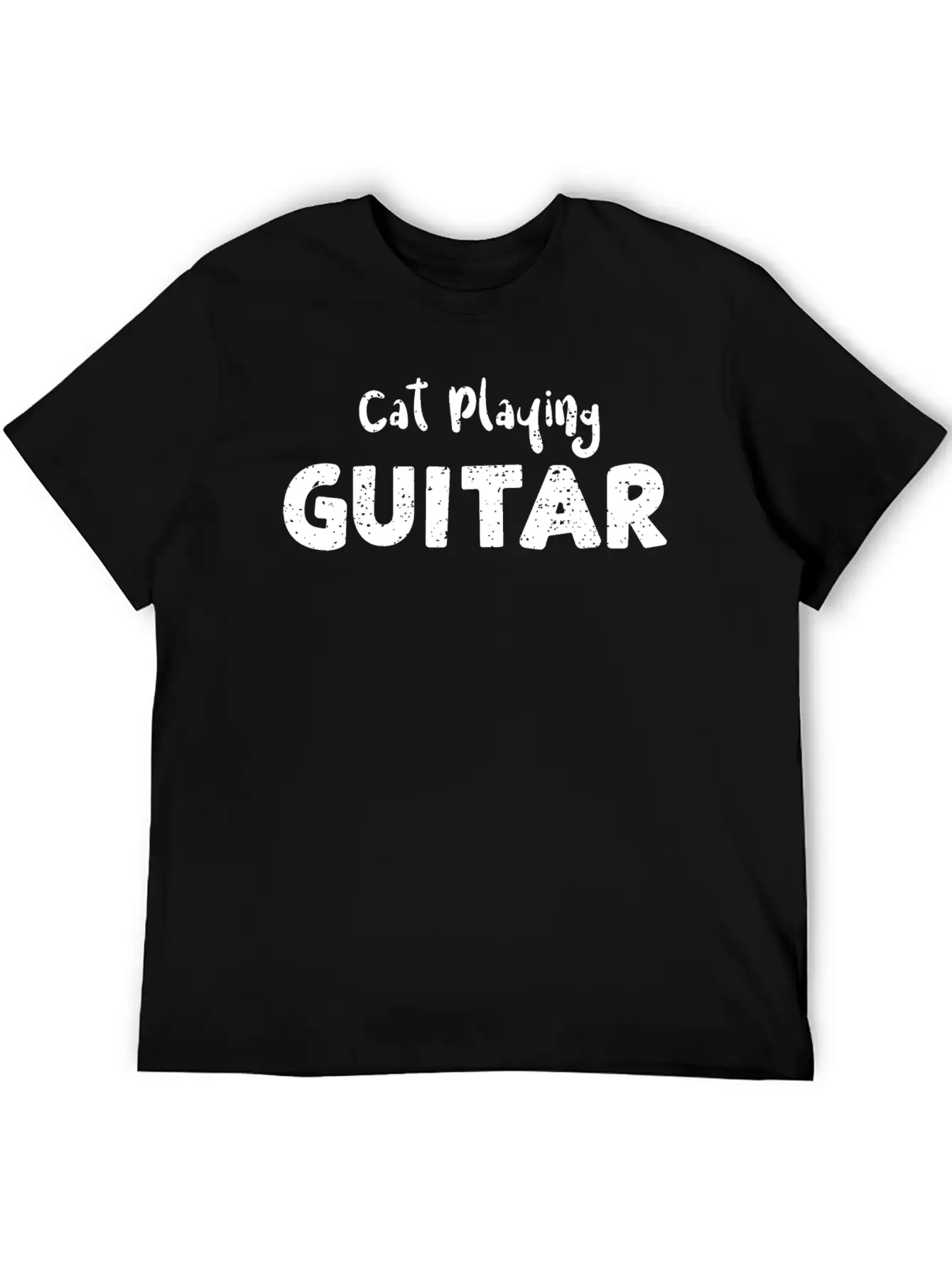 Cat Playing Guitar - Guitar Unisex Casual T-Shirt – Clean Design For Daily Comfort