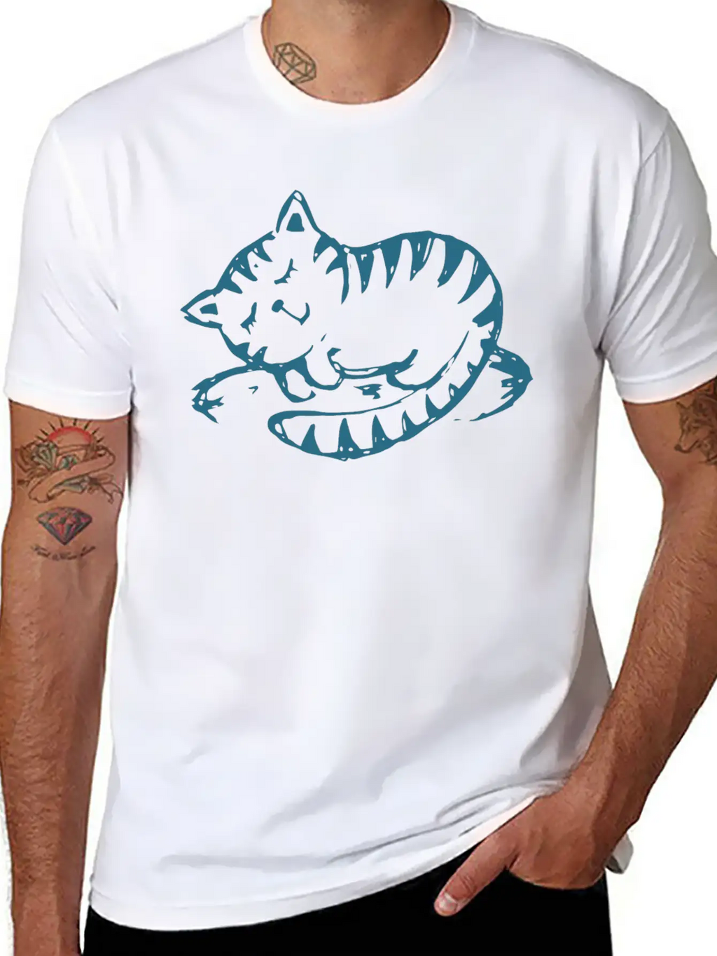 Cat Stylish Everyday T-Shirt – Unisex Basic Cotton Tee