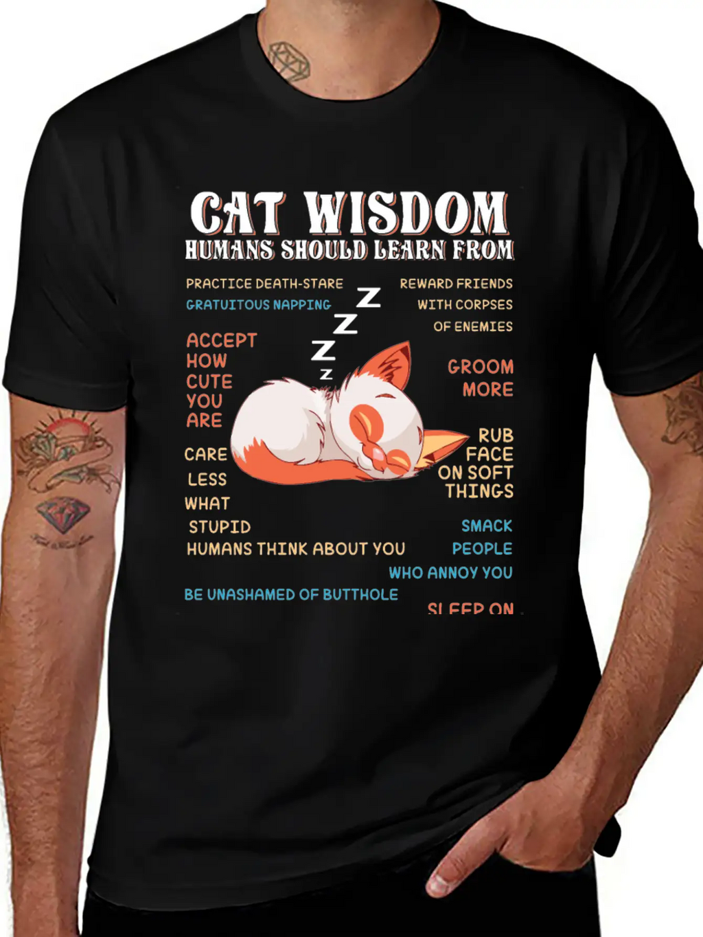 Cat Wisdom Unisex Casual T-Shirt – Clean Design For Daily Comfort
