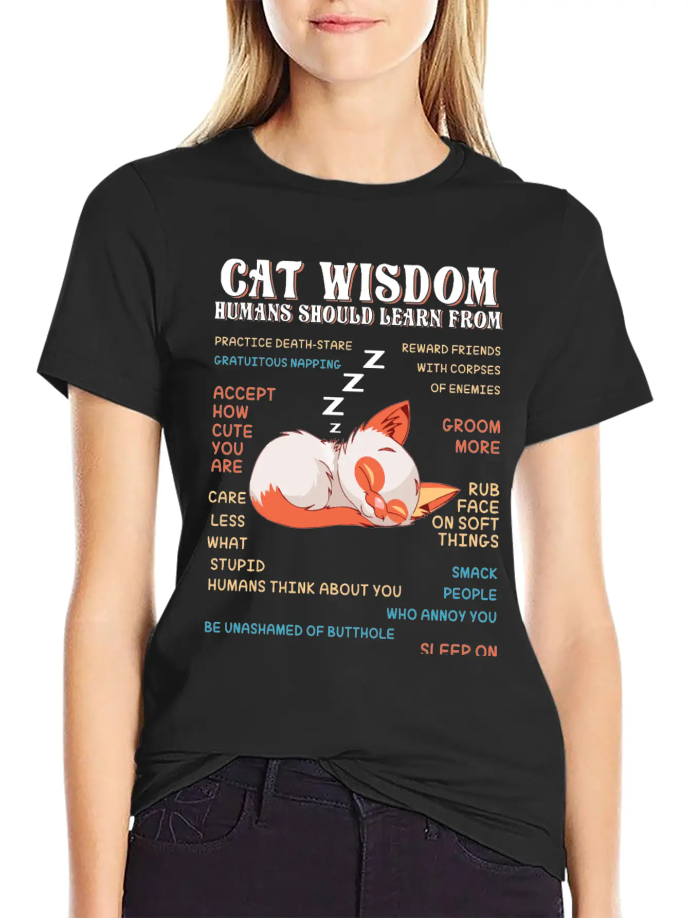 Cat Wisdom Unisex Casual T-Shirt – Clean Design For Daily Comfort