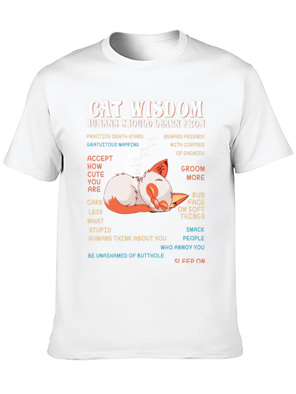 Cat Wisdom Unisex Casual T-Shirt – Clean Design For Daily Comfort
