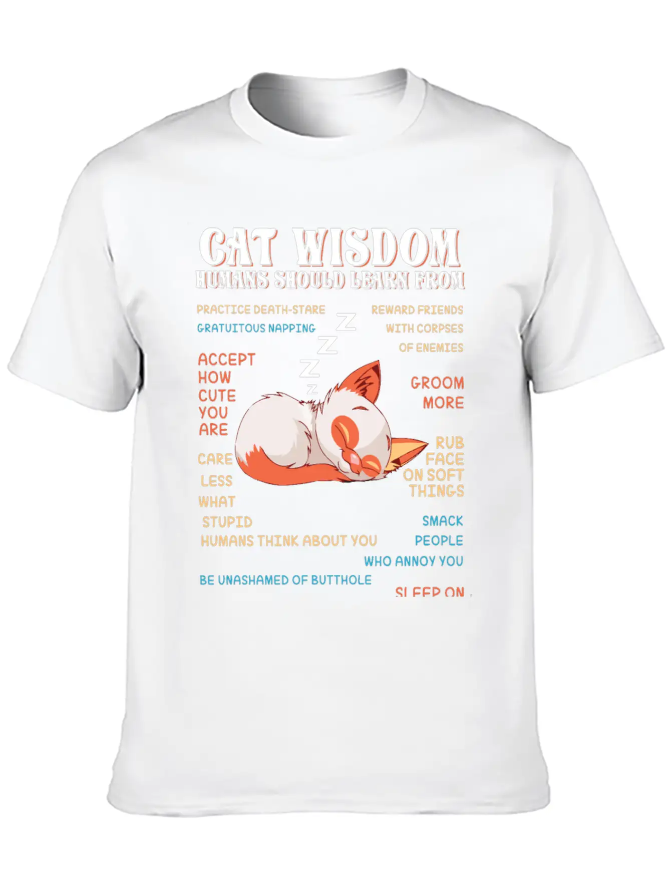 Cat Wisdom Unisex Casual T-Shirt – Clean Design For Daily Comfort