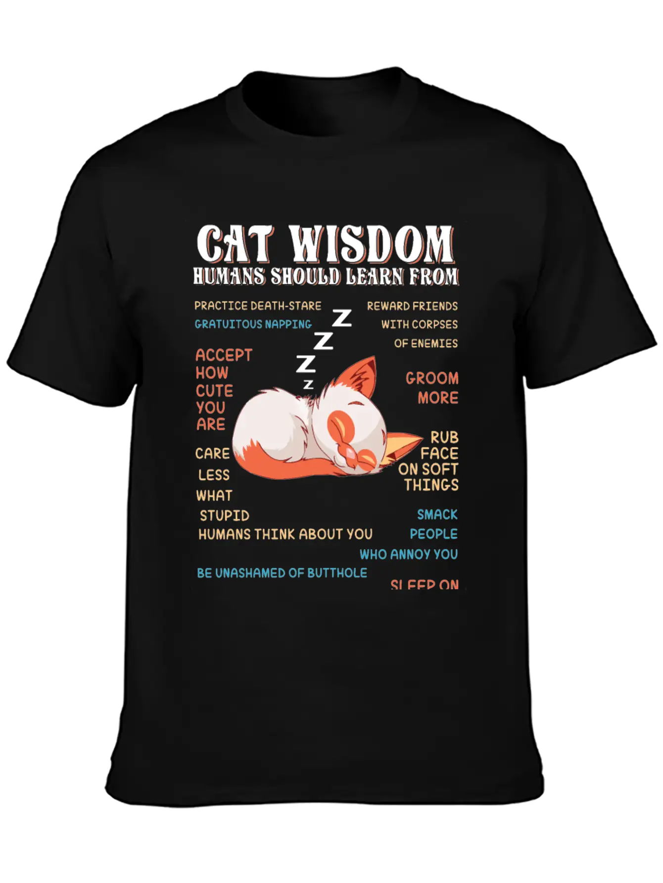Cat Wisdom Unisex Casual T-Shirt – Clean Design For Daily Comfort