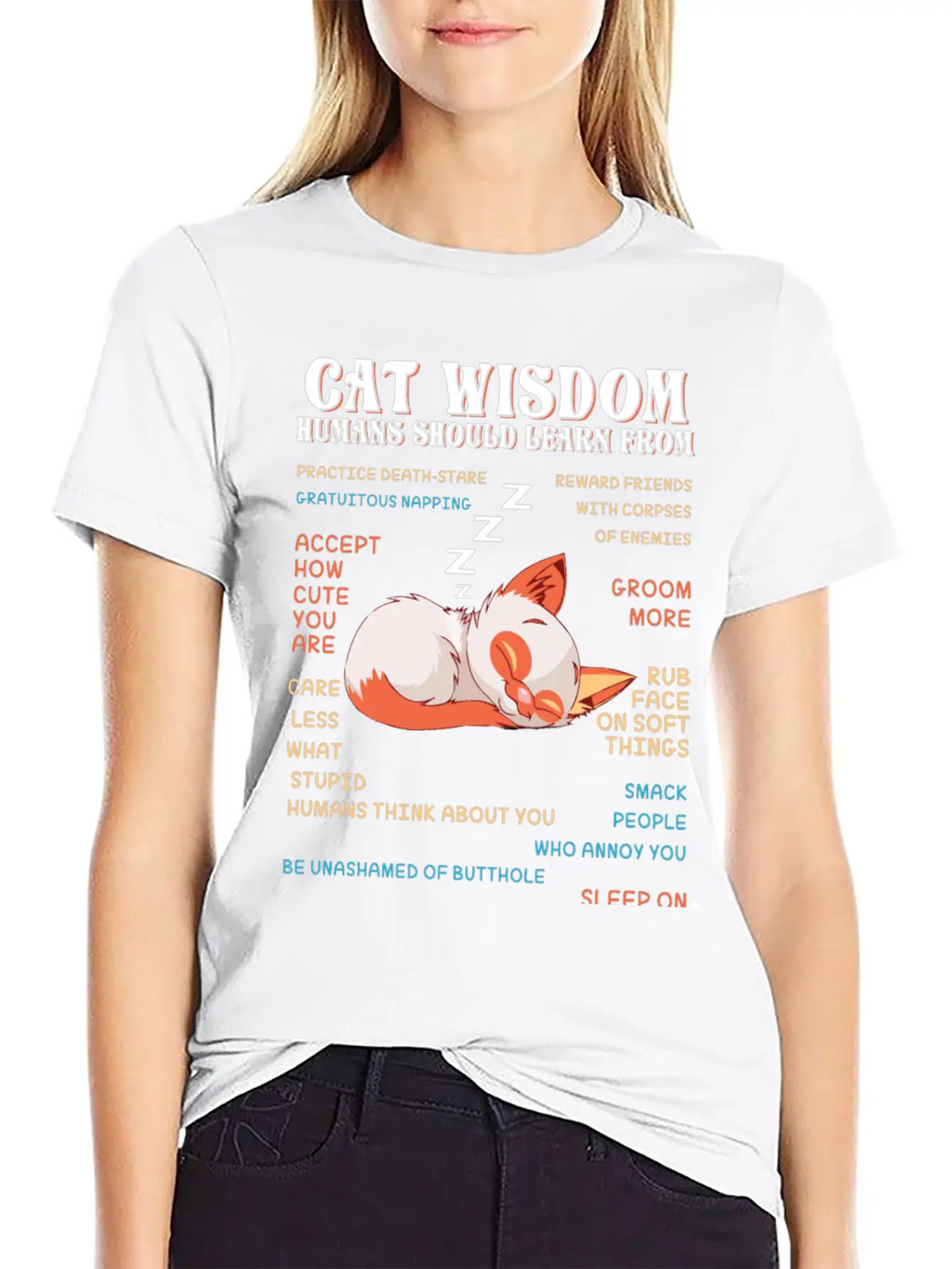 Cat Wisdom Unisex Casual T-Shirt – Clean Design For Daily Comfort