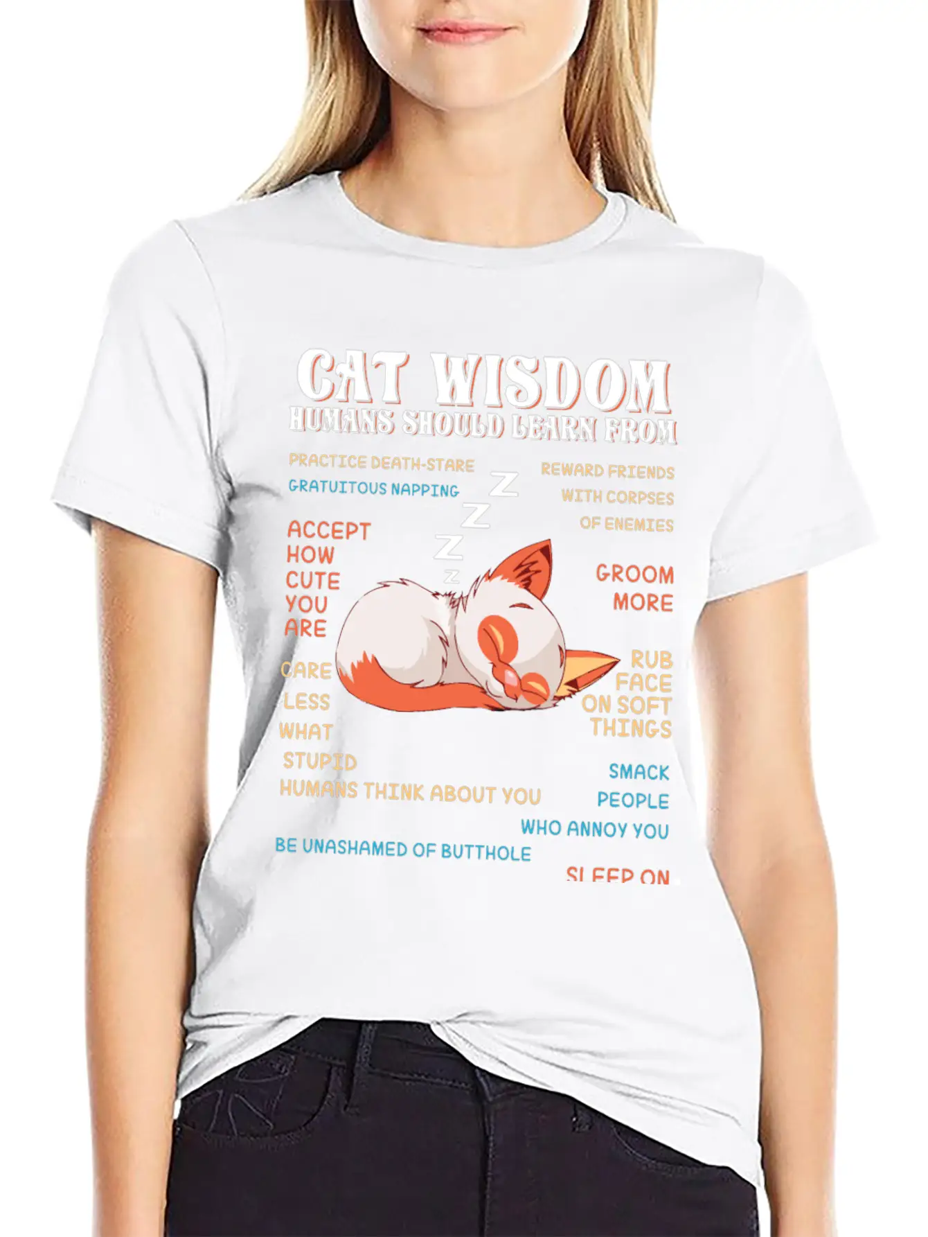 Cat Wisdom Unisex Casual T-Shirt – Clean Design For Daily Comfort