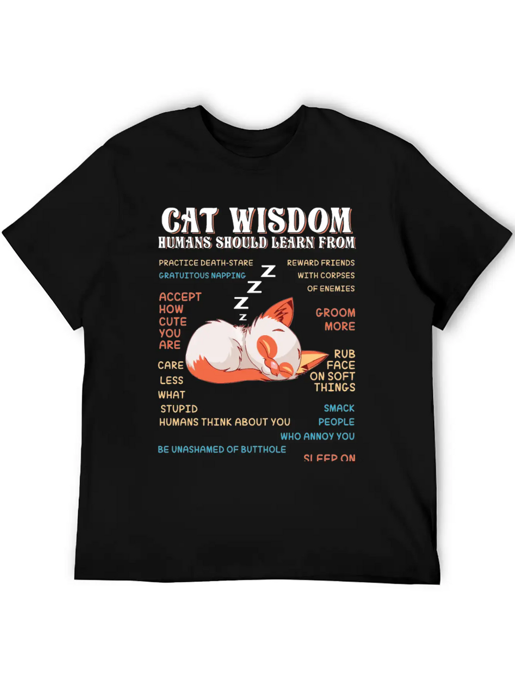 Cat Wisdom Unisex Casual T-Shirt – Clean Design For Daily Comfort
