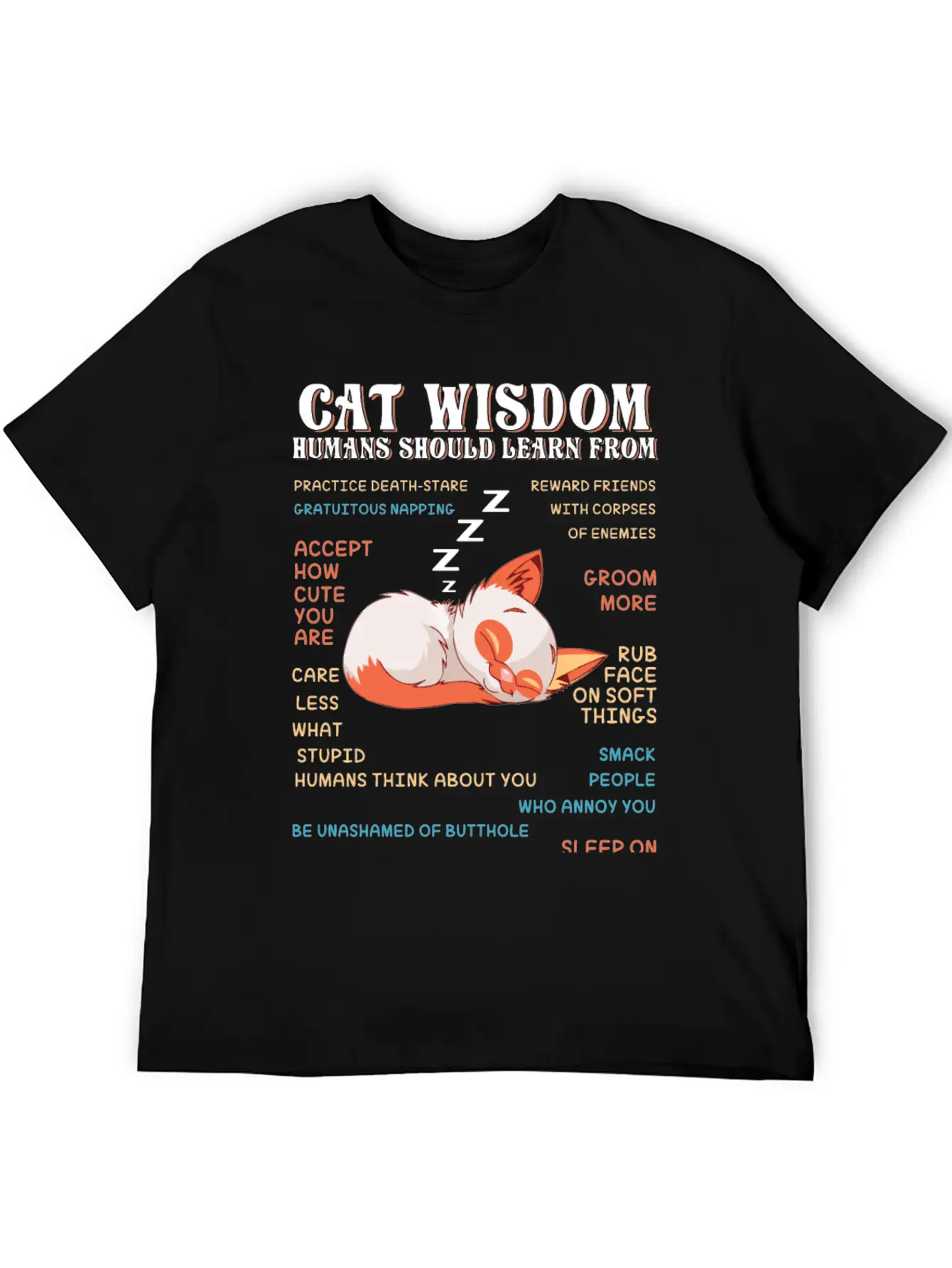 Cat Wisdom Unisex Casual T-Shirt – Clean Design For Daily Comfort