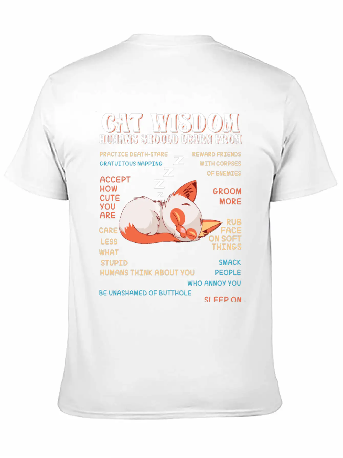 Cat Wisdom Unisex Casual T-Shirt – Clean Design For Daily Comfort