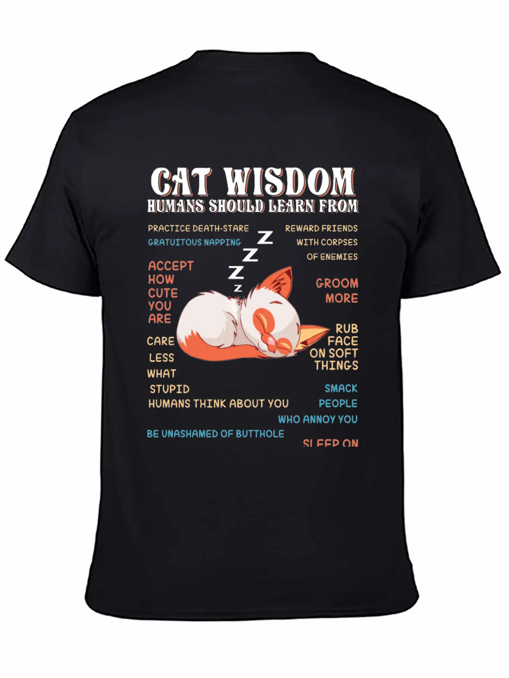 Cat Wisdom Unisex Casual T-Shirt – Clean Design For Daily Comfort