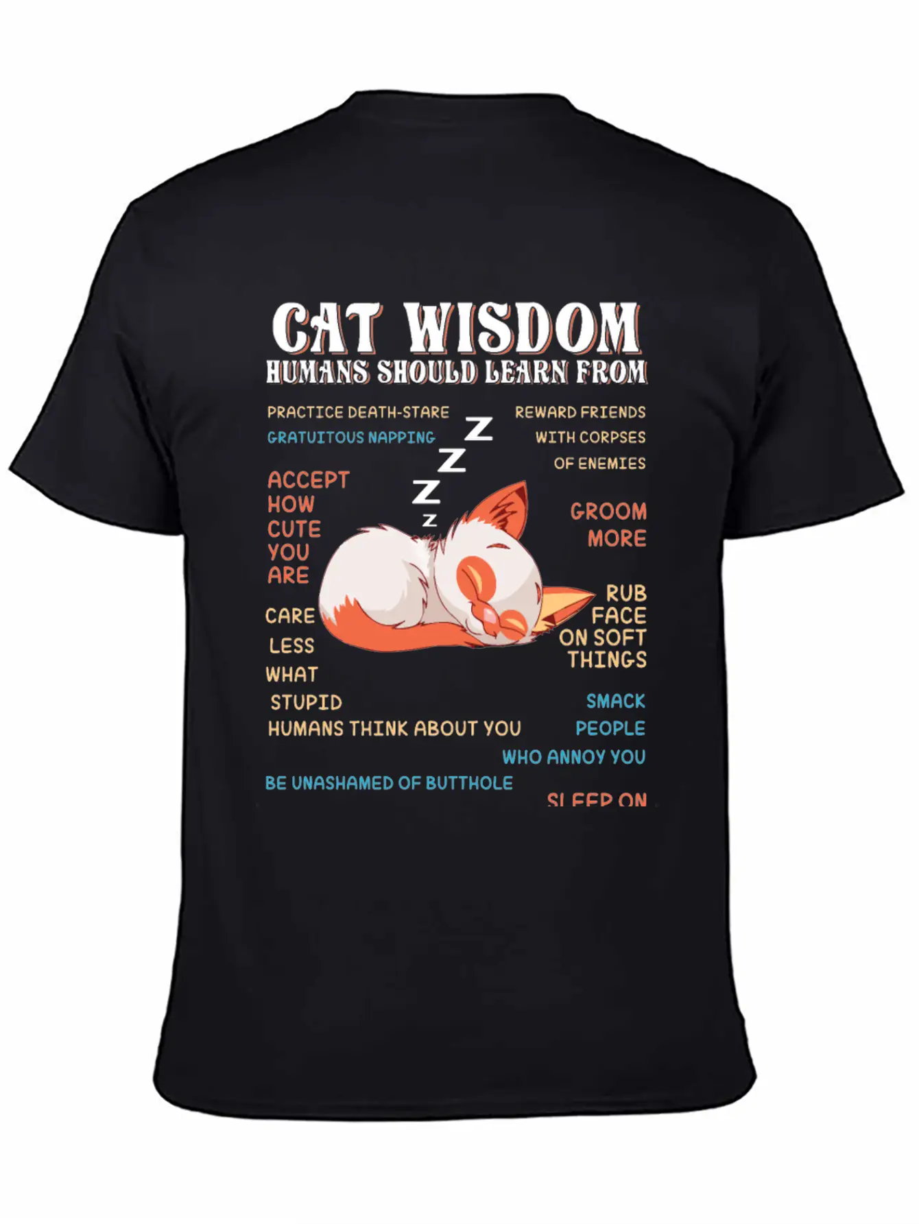Cat Wisdom Unisex Casual T-Shirt – Clean Design For Daily Comfort