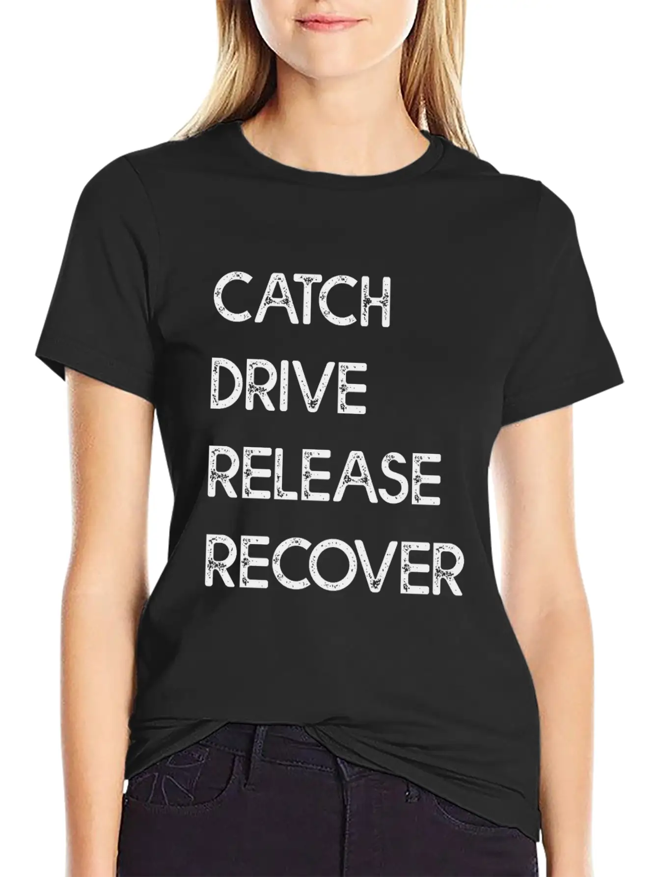 Catch Drive Release Recover Classic Fit Graphic Tee For Daily Comfort – Unisex Cotton Shirt