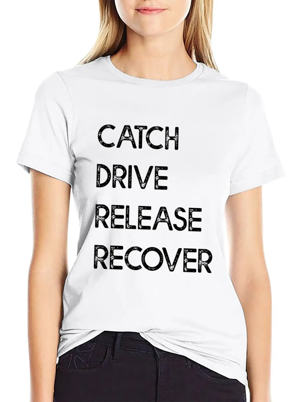 Catch Drive Release Recover Classic Fit Graphic Tee For Daily Comfort – Unisex Cotton Shirt