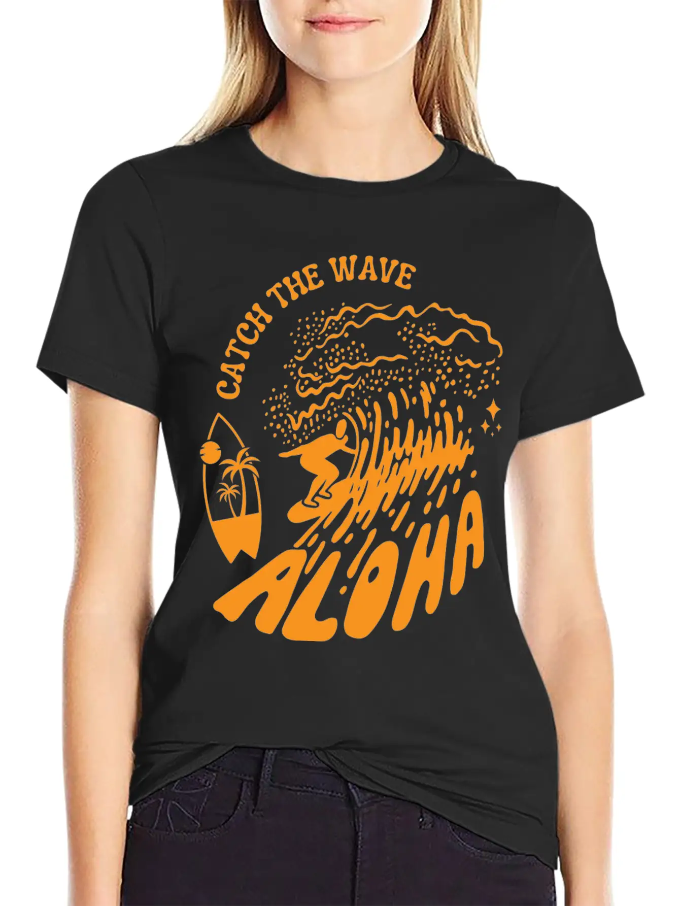 Catch The Wave Tshirt Unisex Short Sleeve Soft Cotton T-Shirt – Casual Everyday Wear