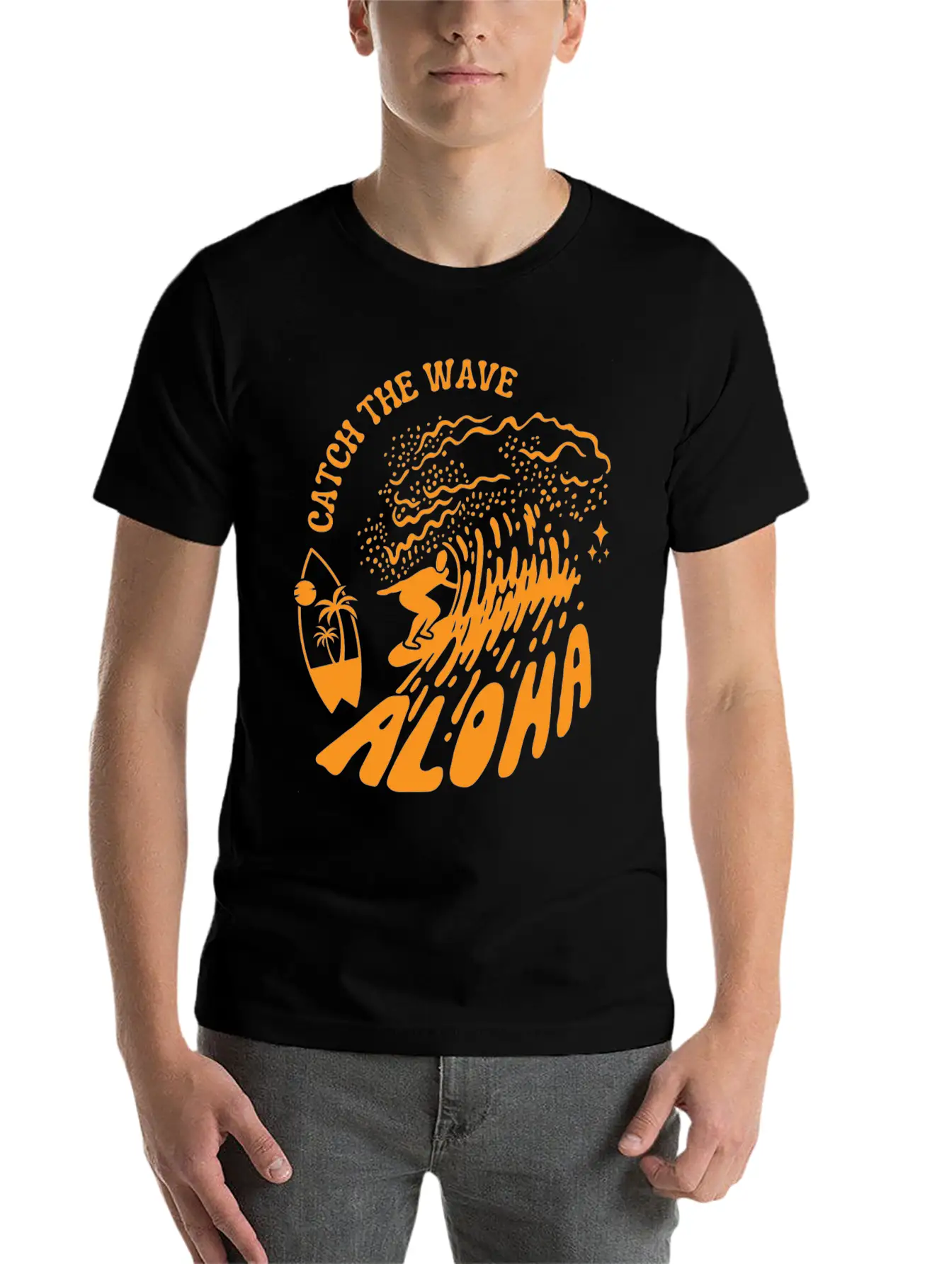 Catch The Wave Tshirt Unisex Short Sleeve Soft Cotton T-Shirt – Casual Everyday Wear